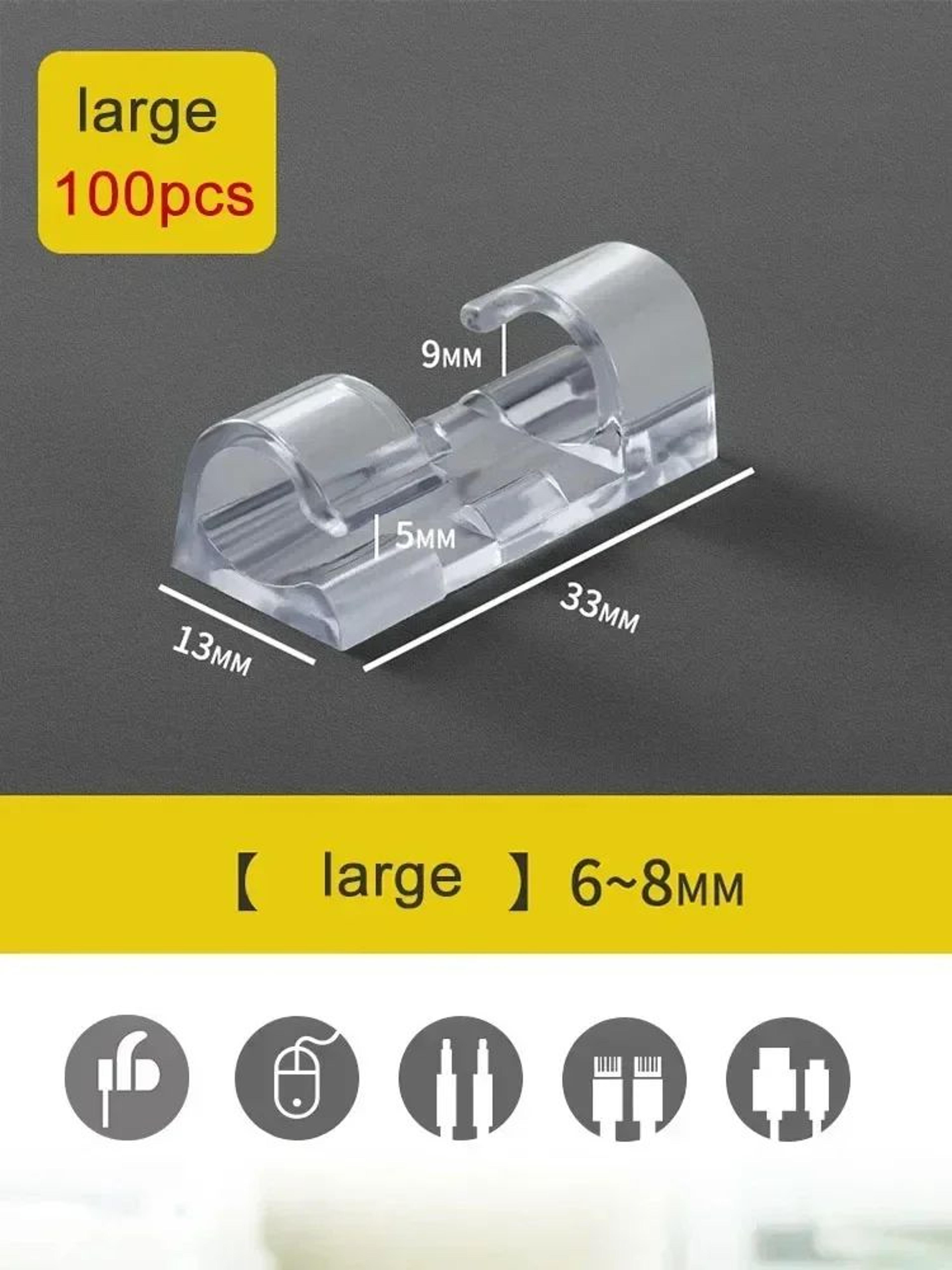 Transparent Self Adhesive Cable Organizer Clips 20 To 100 Pack 11