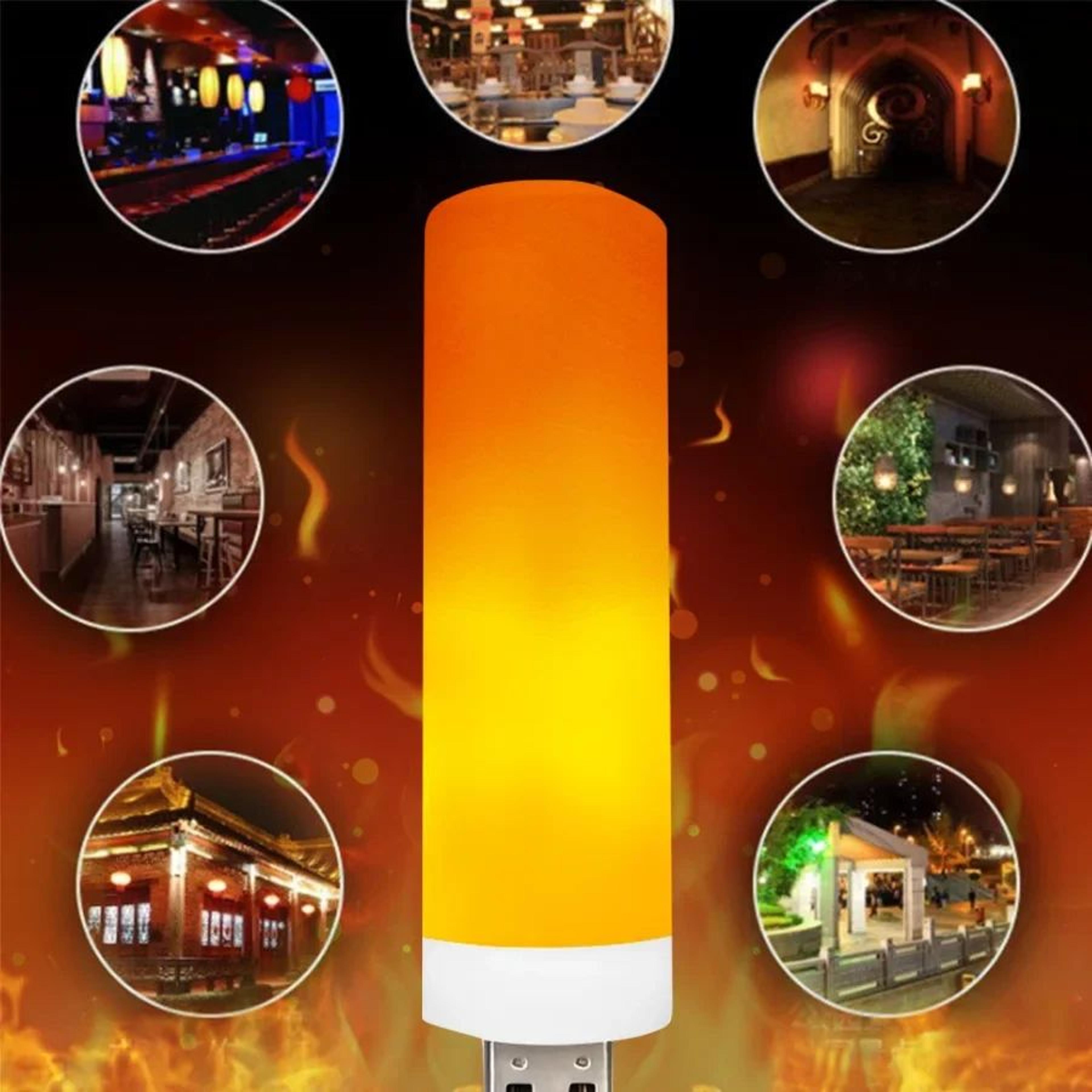 USB LED Flickering Flame Effect Ambient Light 3