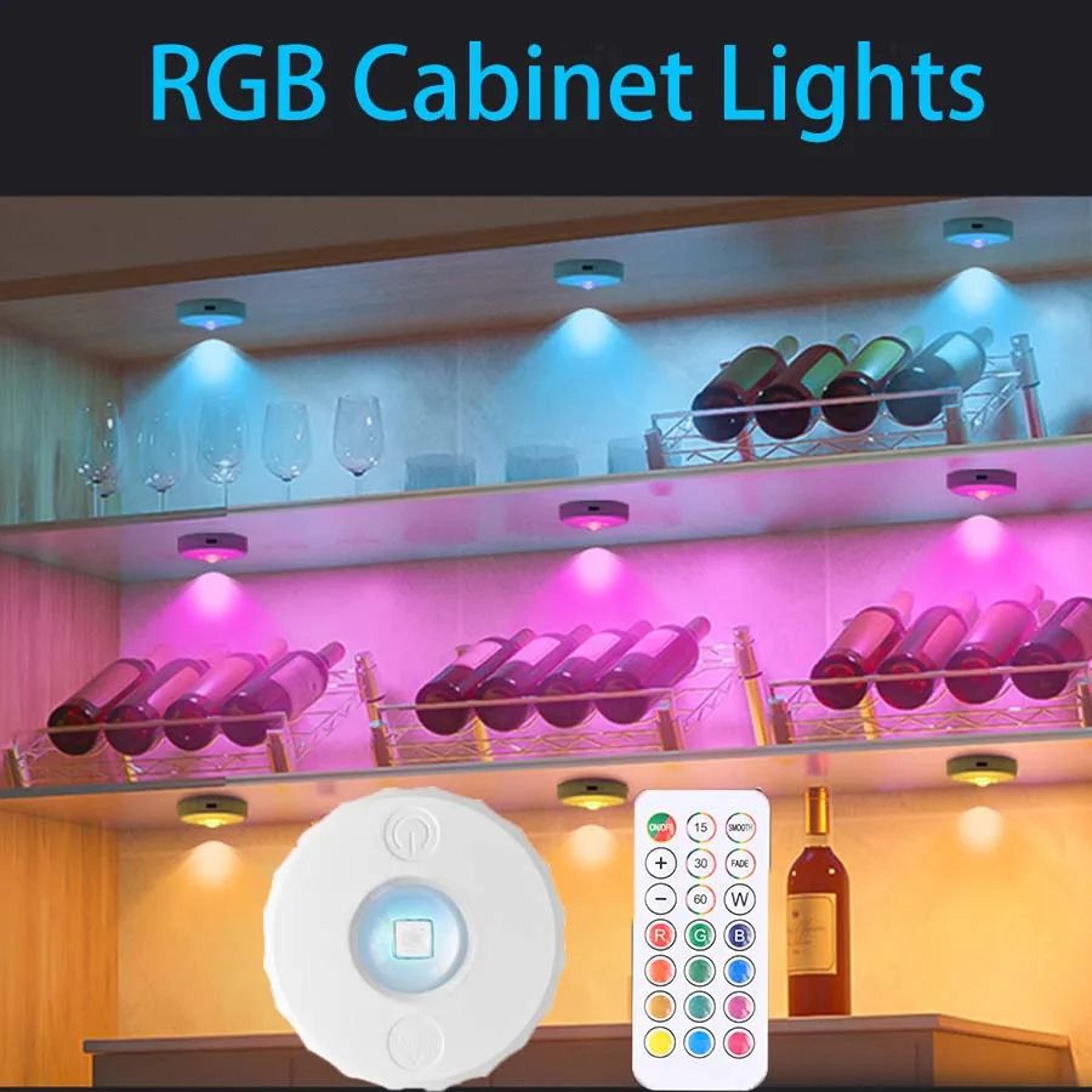 rgb magnetic led cabinet spotlight with remote dimming