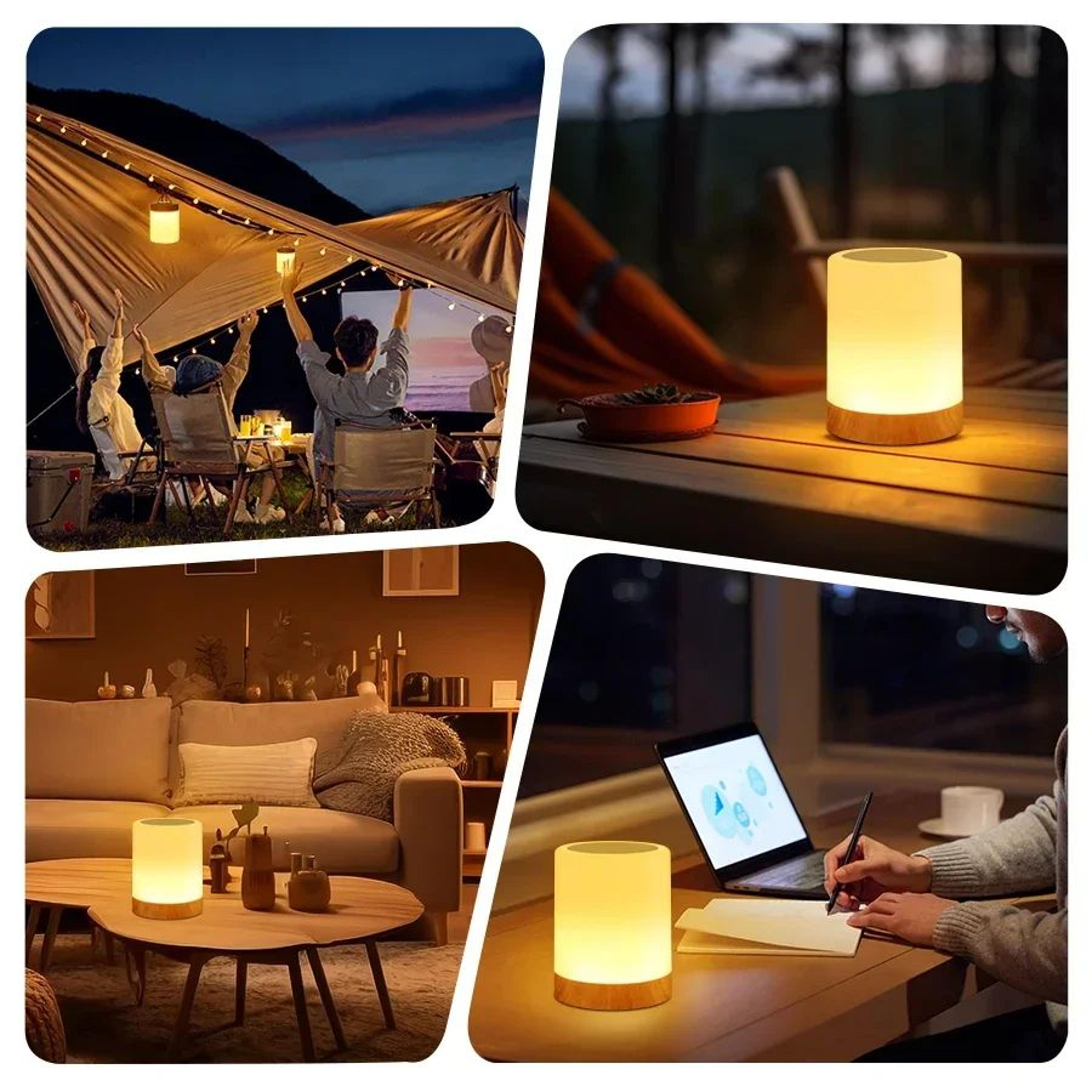 Rechargeable Touch Dimmable LED Bedside Table Lamp 5