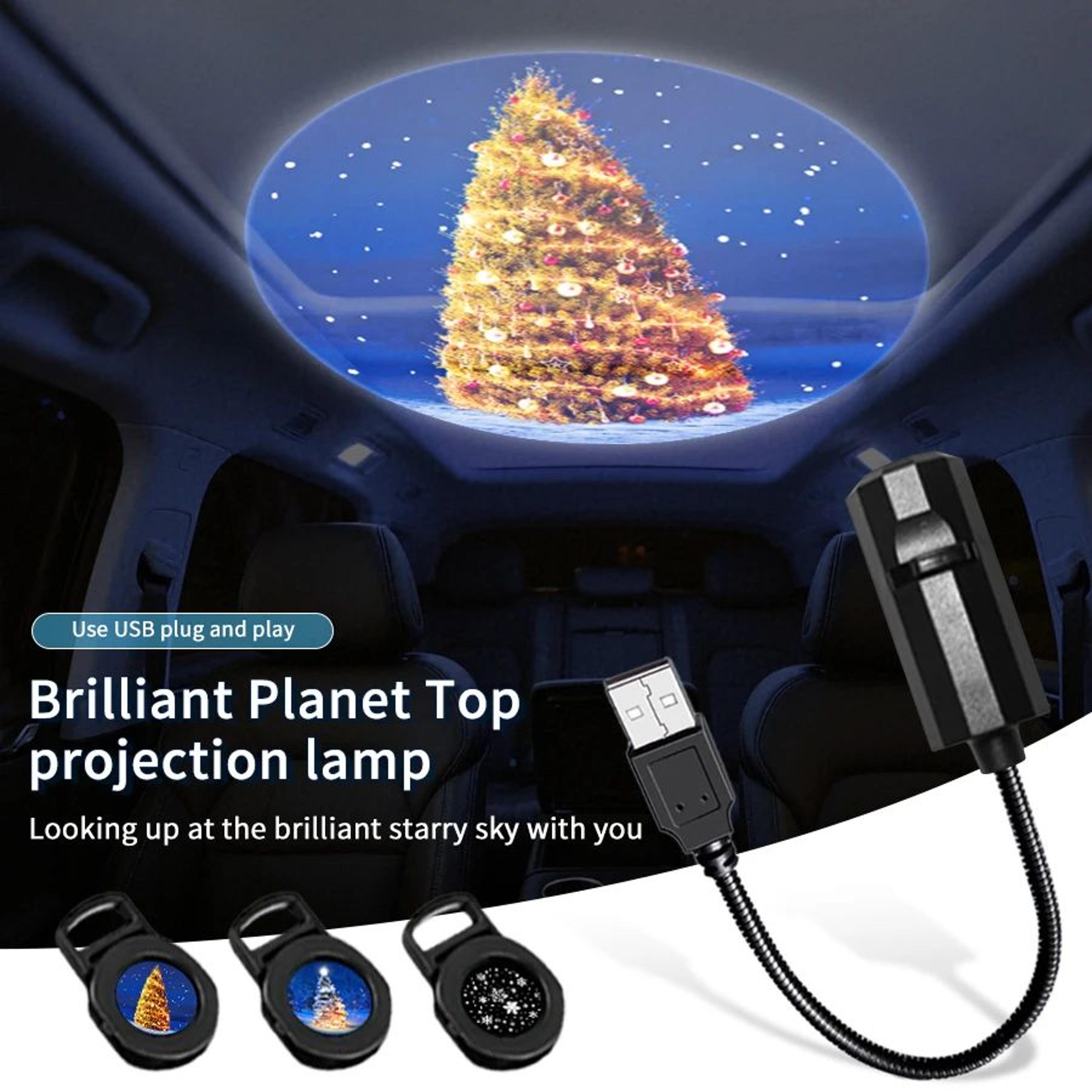 usb christmas led projection light with interchangeable patterns