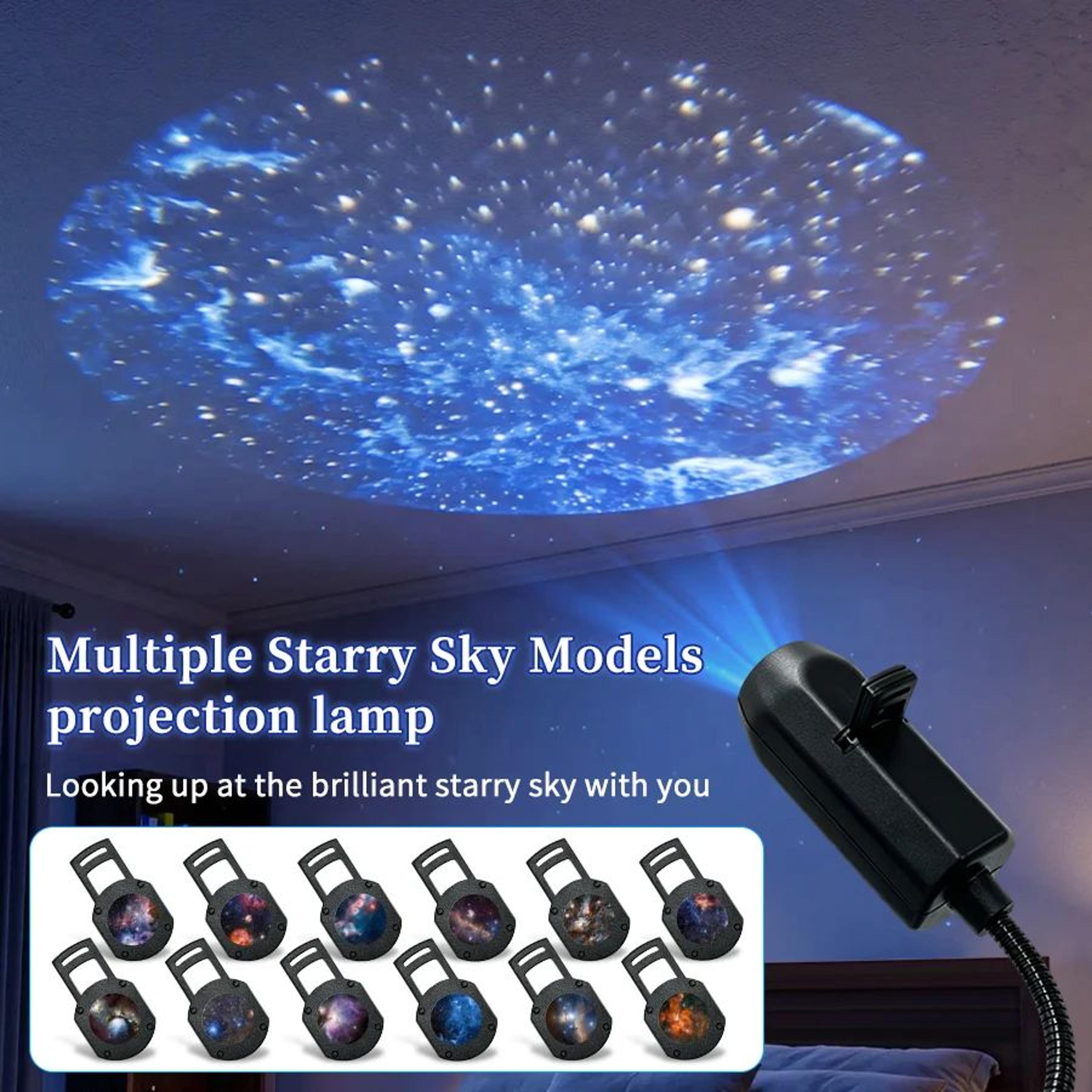 usb galaxy planet projector night light with 360 degree adjustable gooseneck