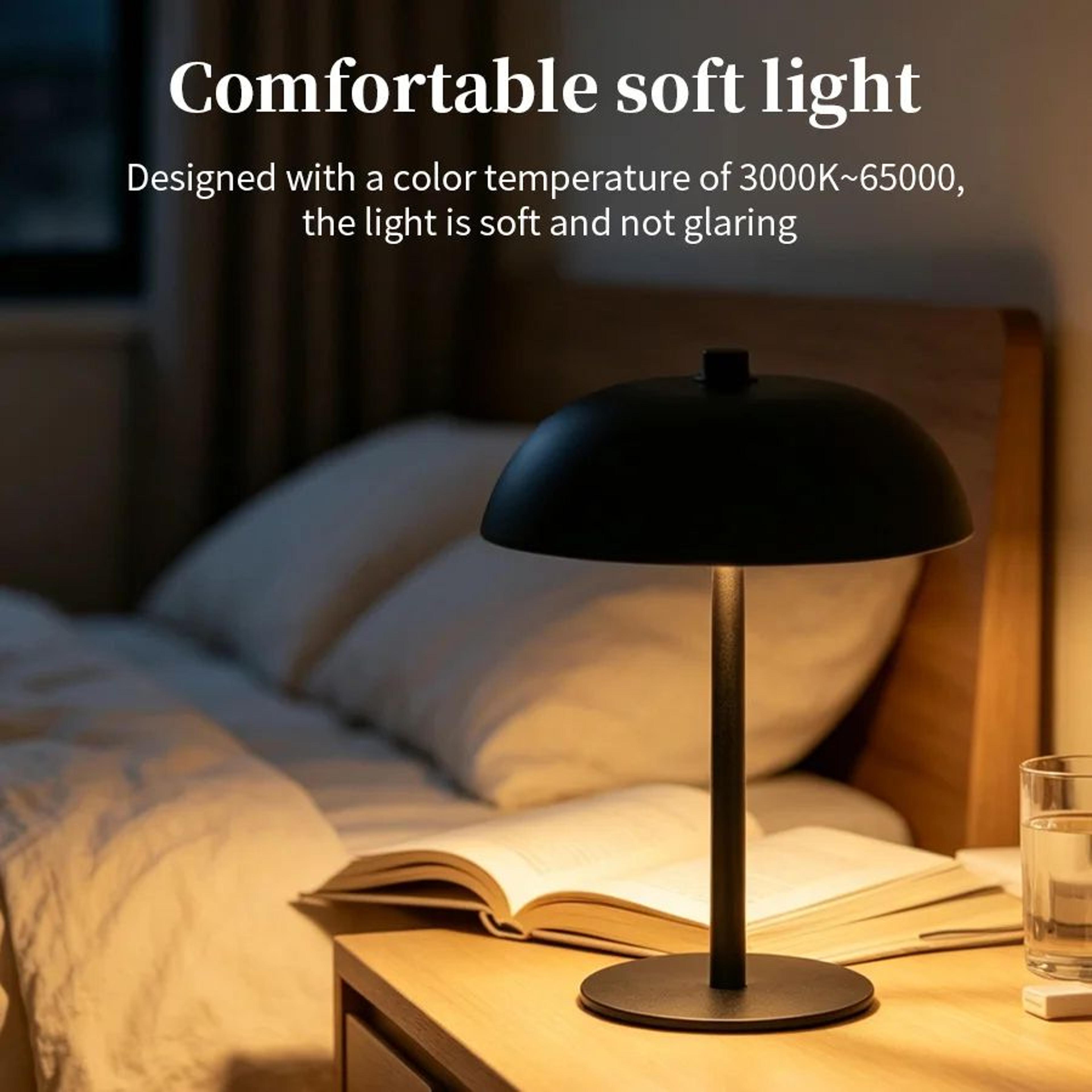 Rechargeable Mushroom LED Table Lamp With Touch Dimming 1