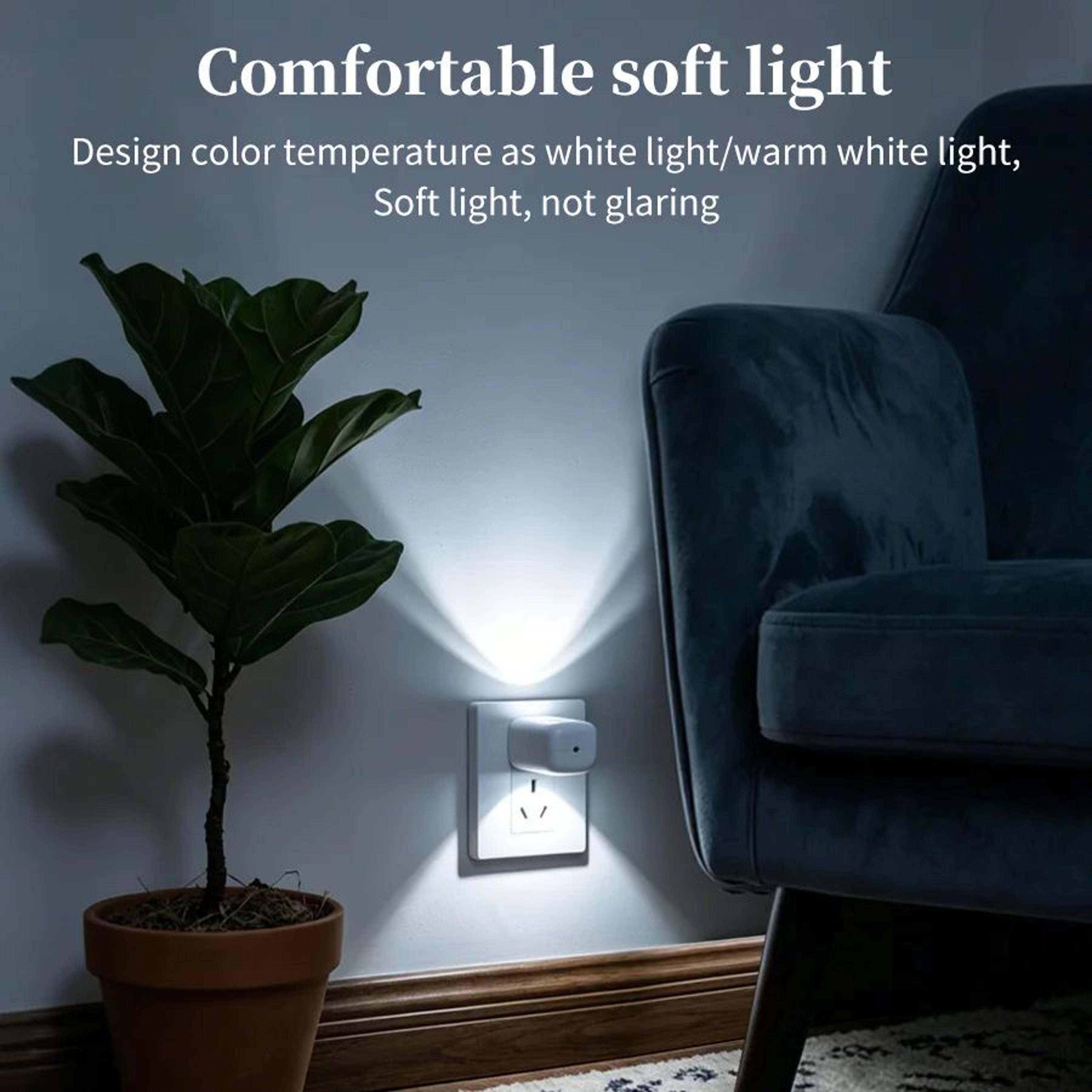 Automatic Sensor LED Plug In Night Light With Warm And Cool White 2