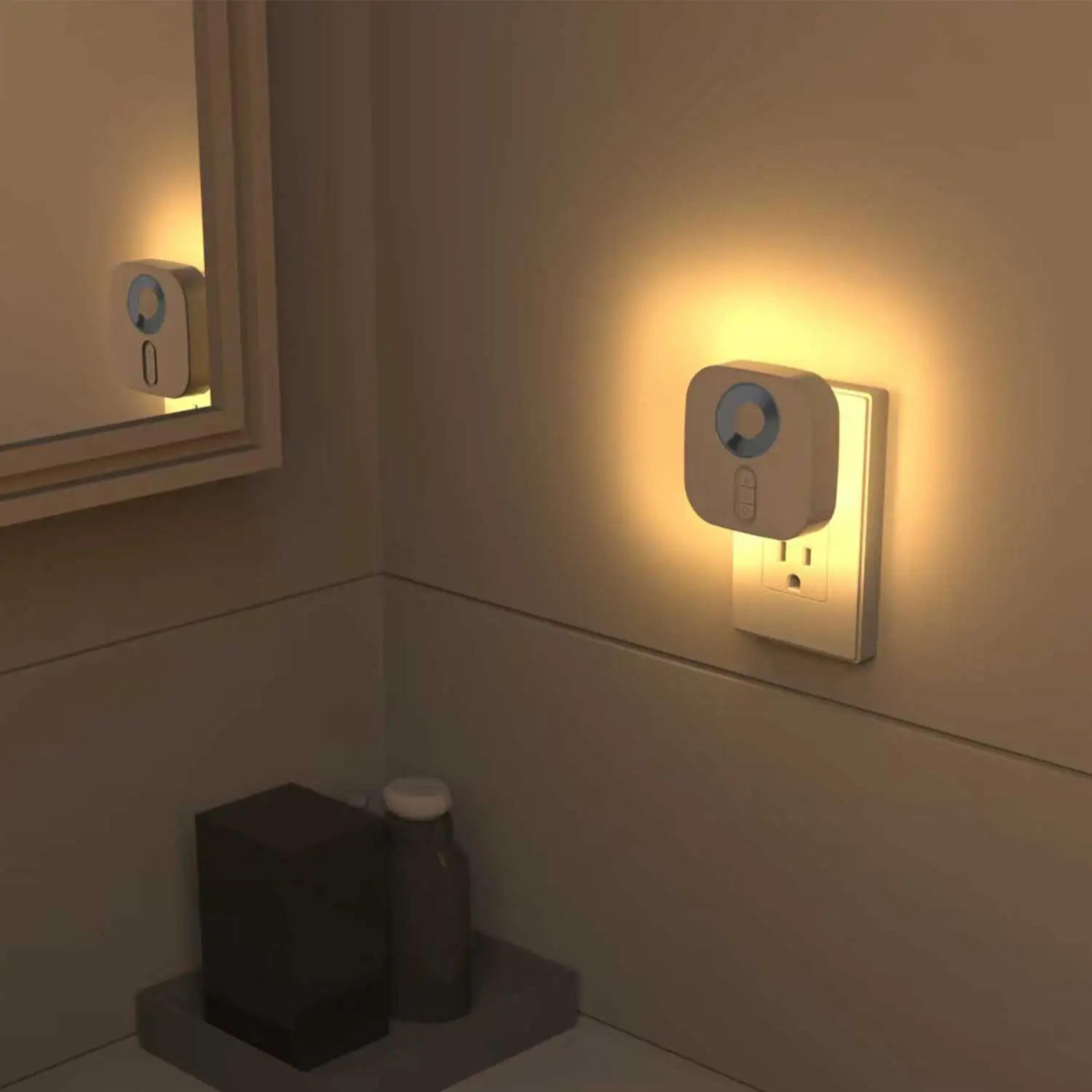 RGB Motion Sensor LED Plug In Night Light 5