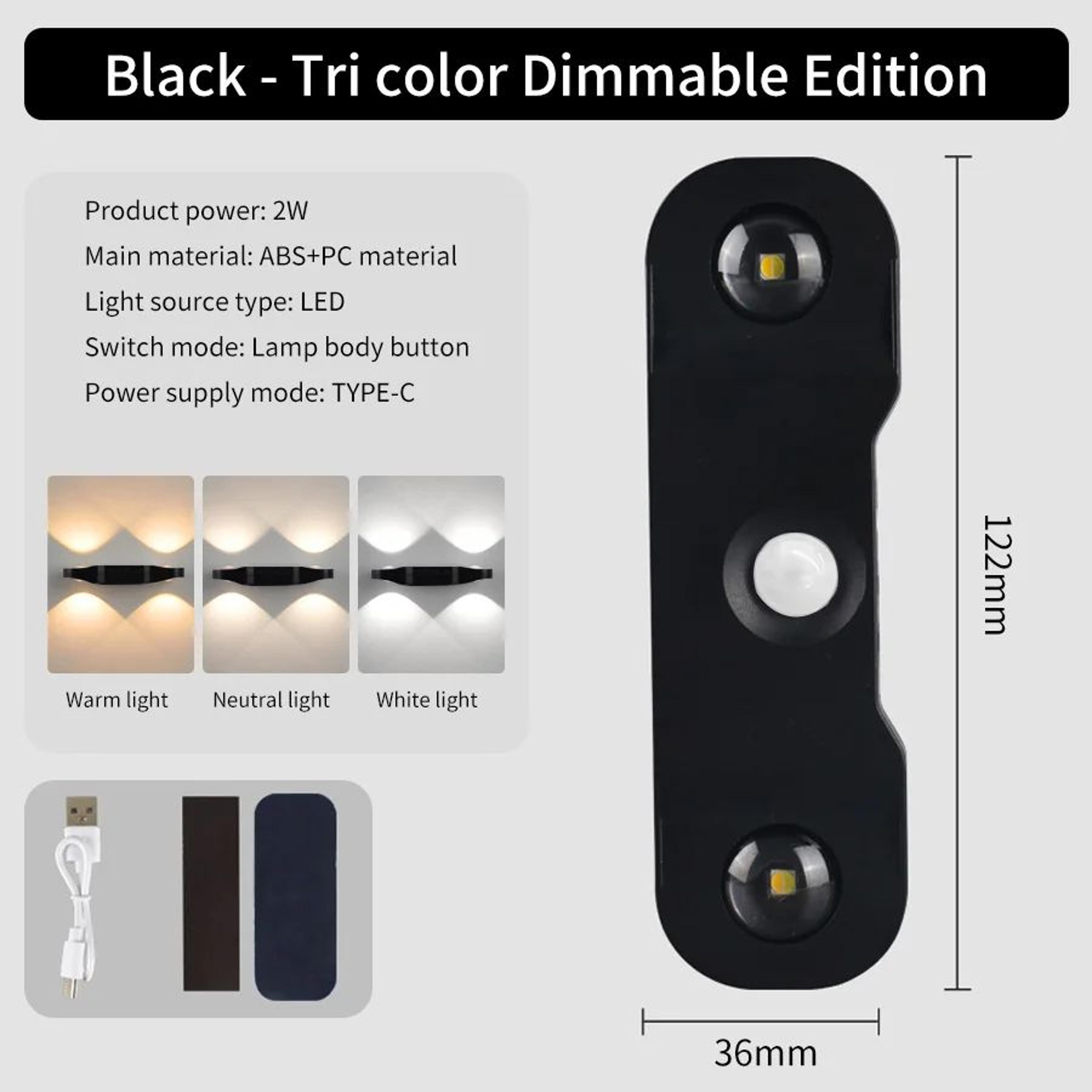 Rechargeable Magnetic Motion Sensor LED Wall Light 6