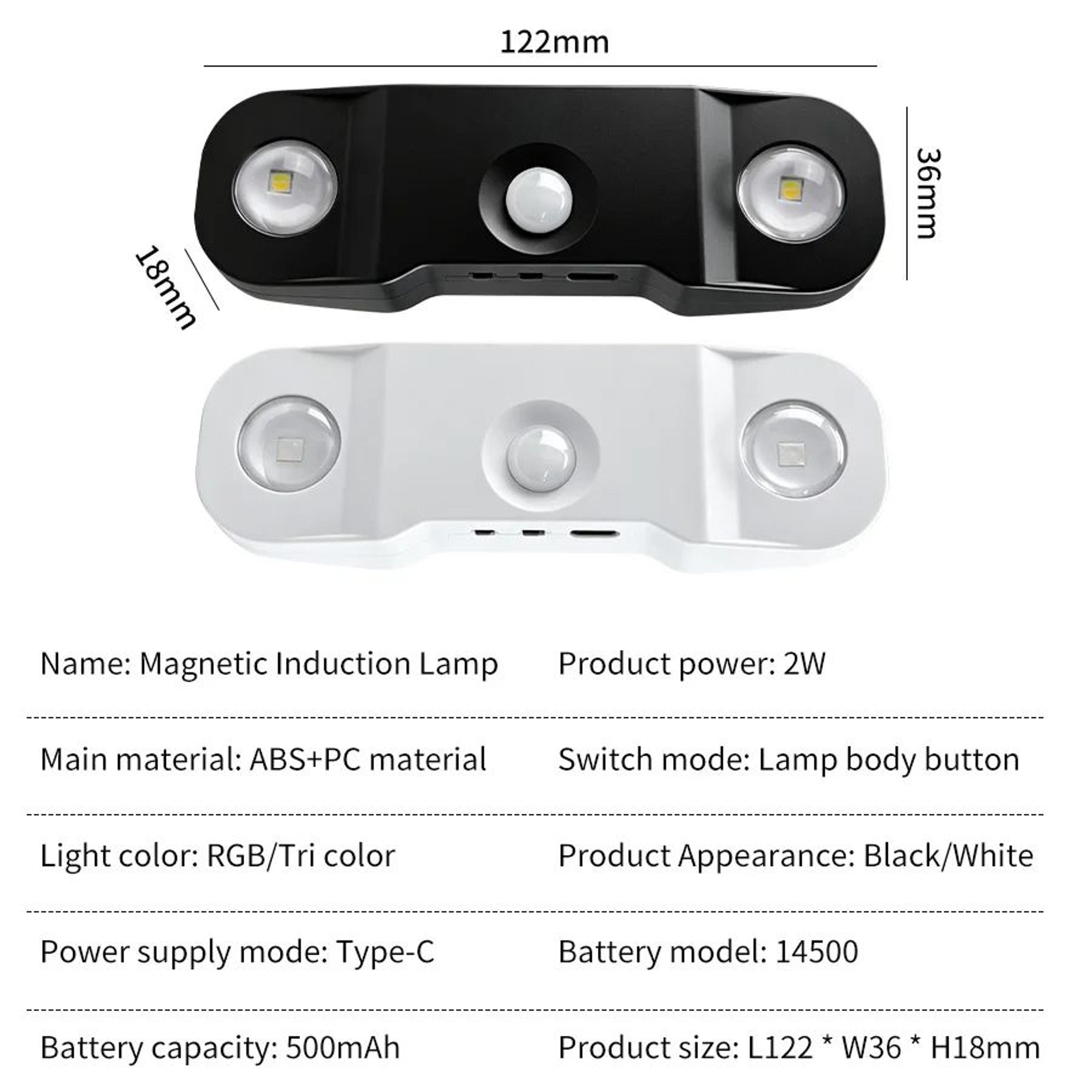 Rechargeable Magnetic Motion Sensor LED Wall Light 1
