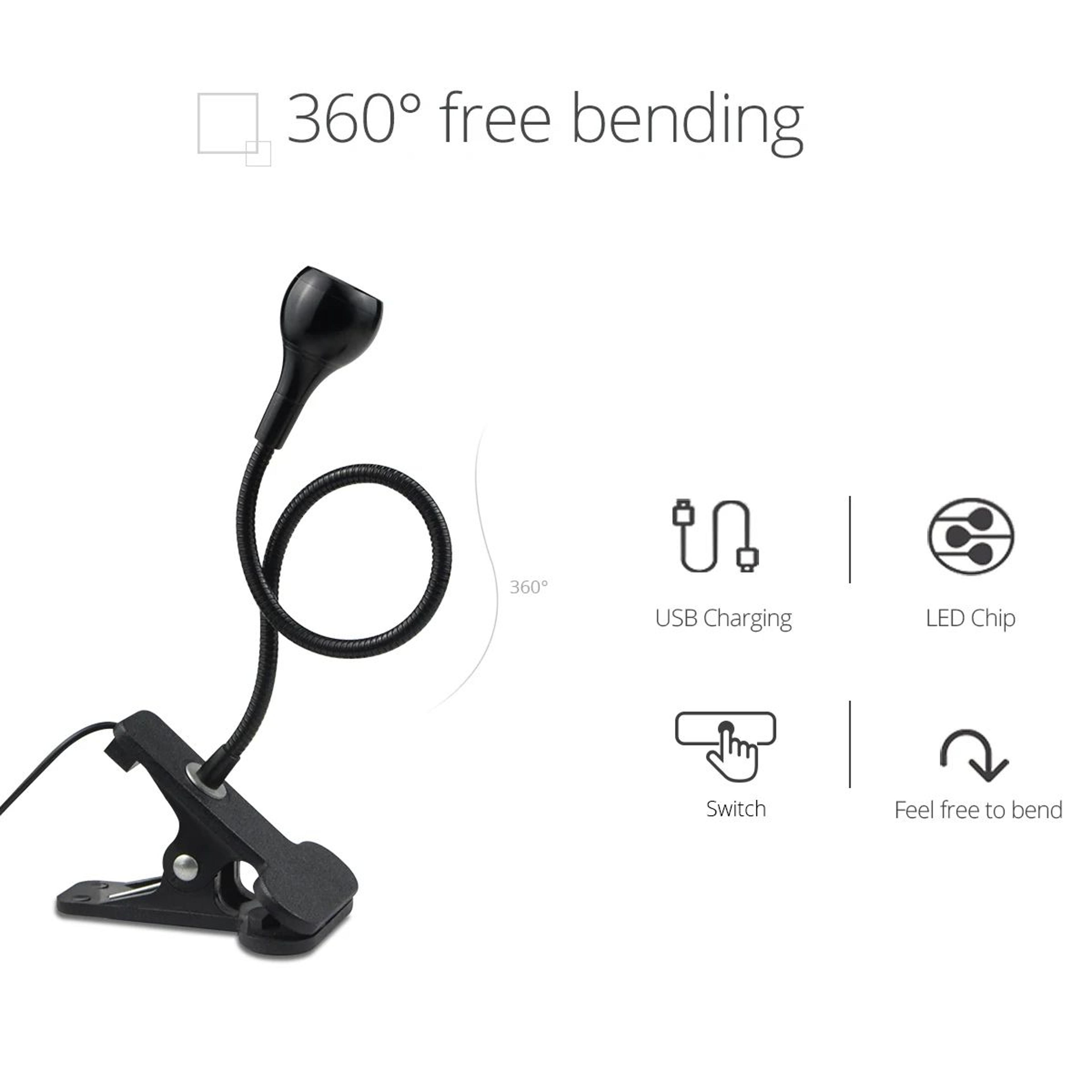 USB Flexible LED Clip On Reading Lamp 2