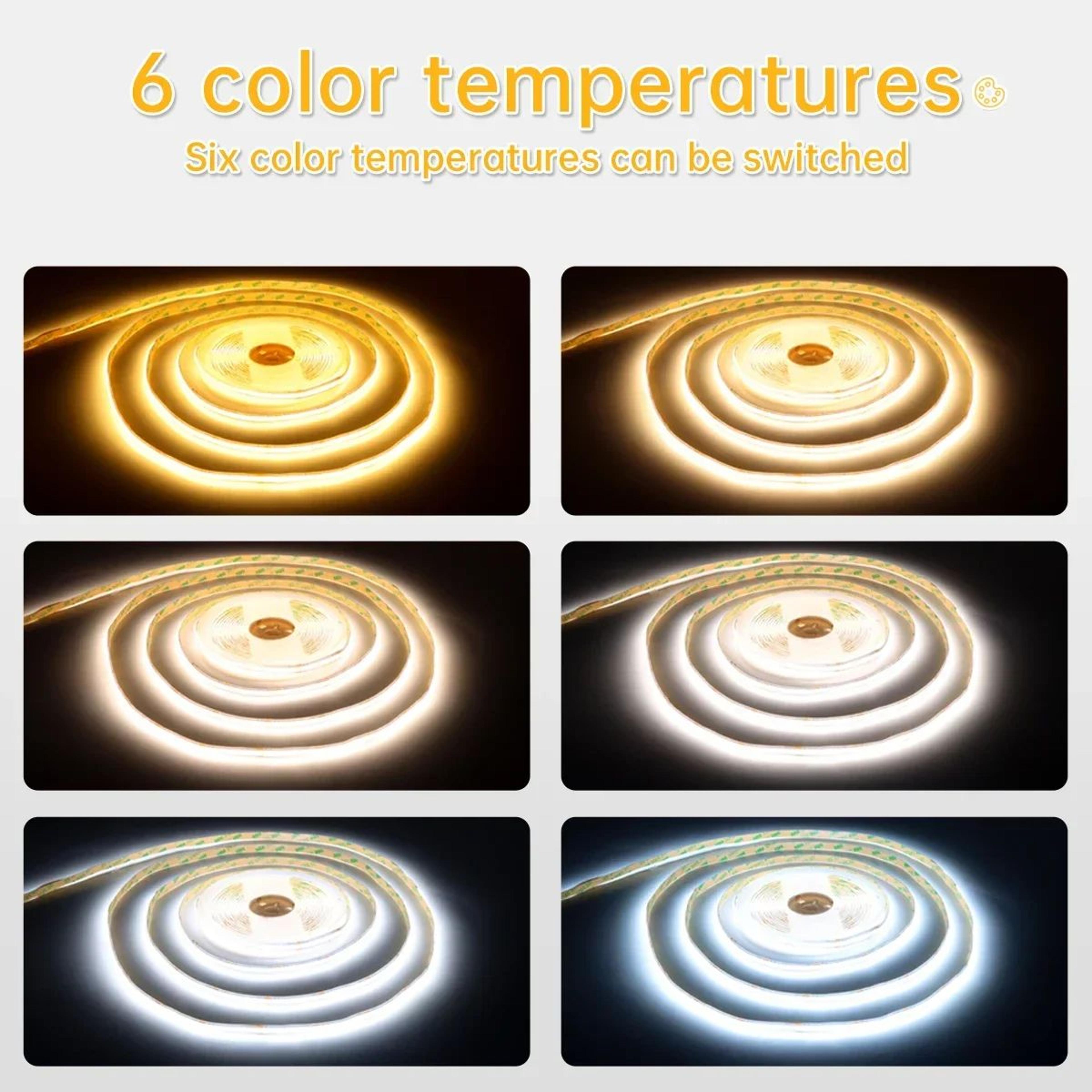 Dimmable COB LED Strip Light With Remote Control 4