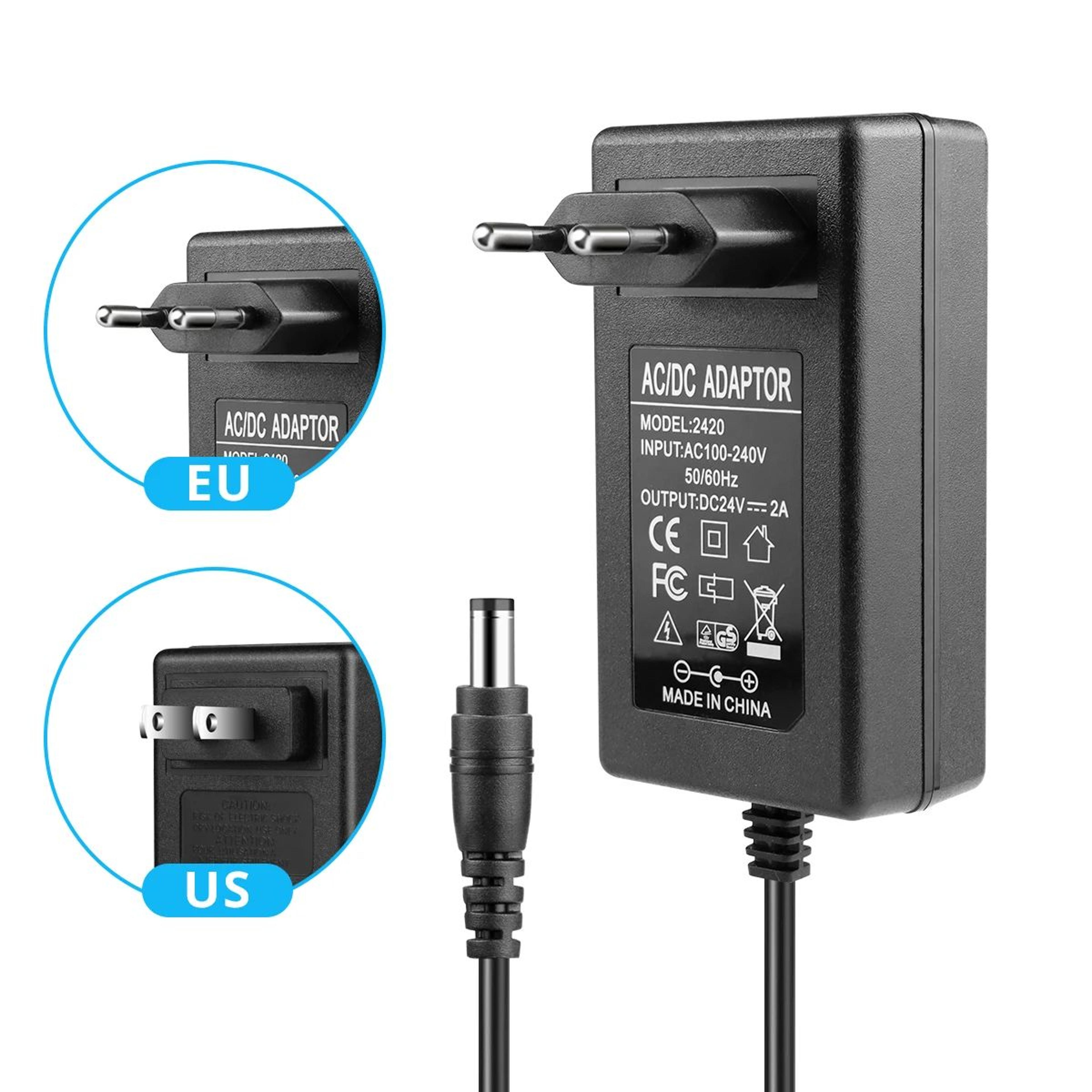 24v dc power adapter for led lights and home appliances