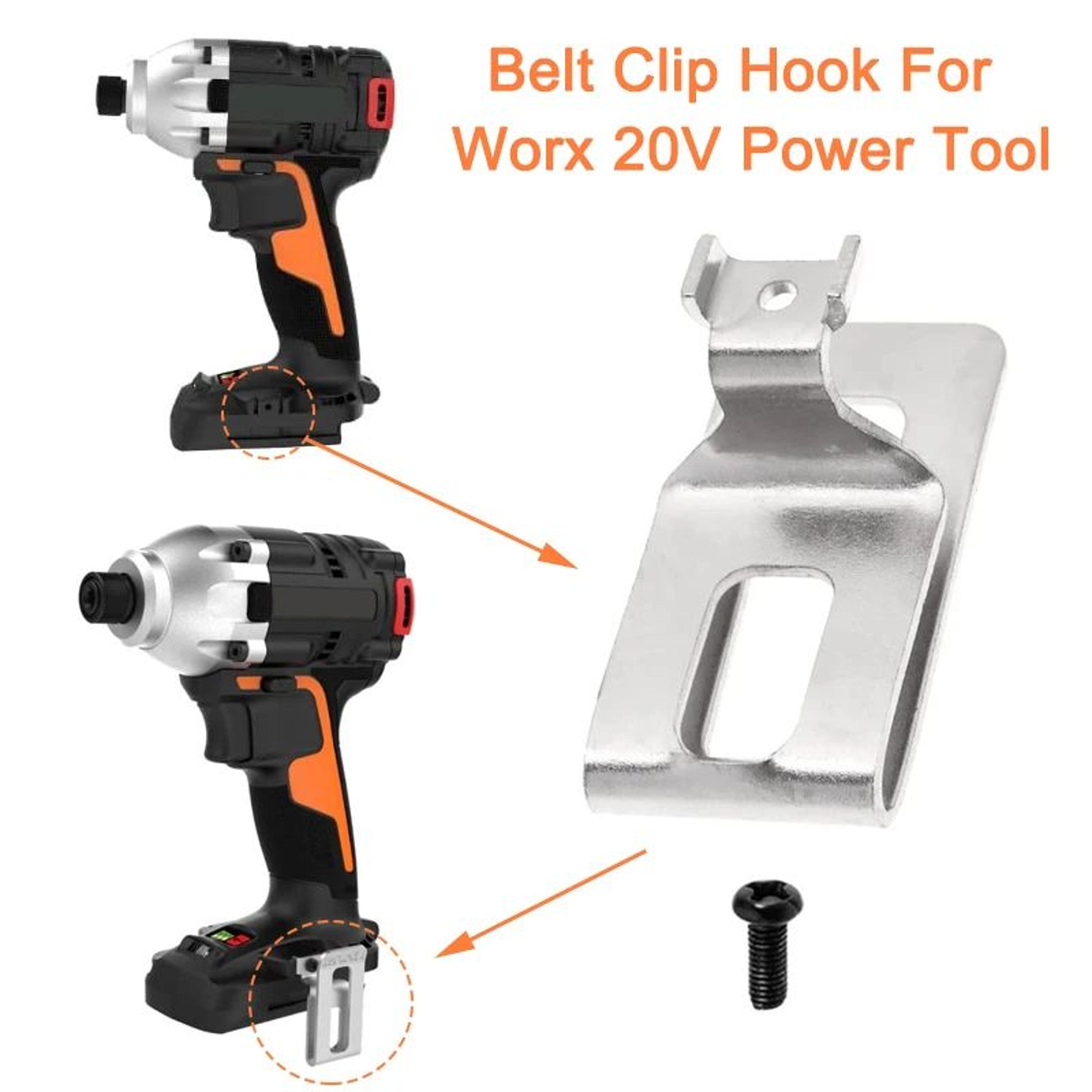 power tool belt clip hook with mounting screw