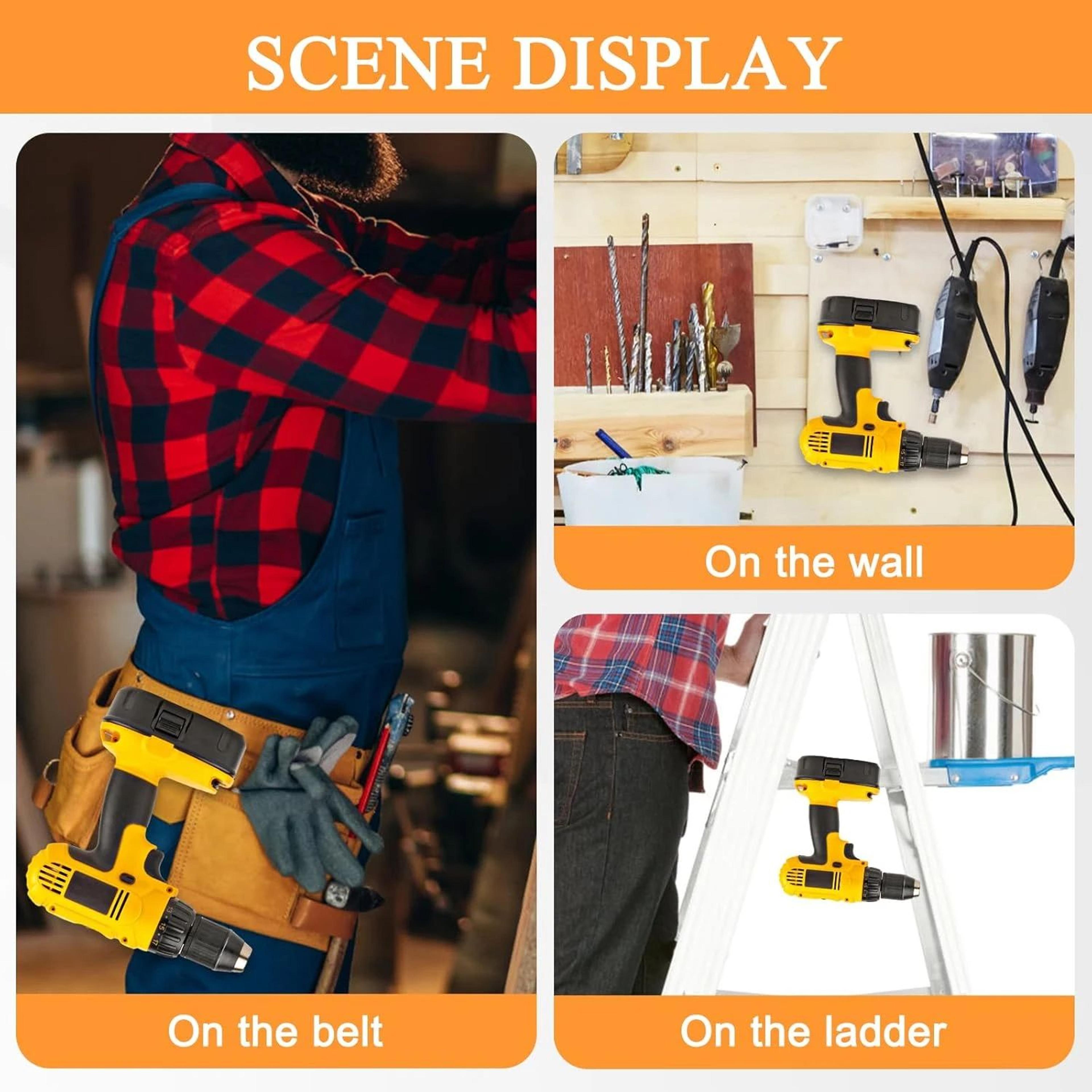 2 Pack Cordless Drill Belt Clip Hooks For Easy Tool Access 4