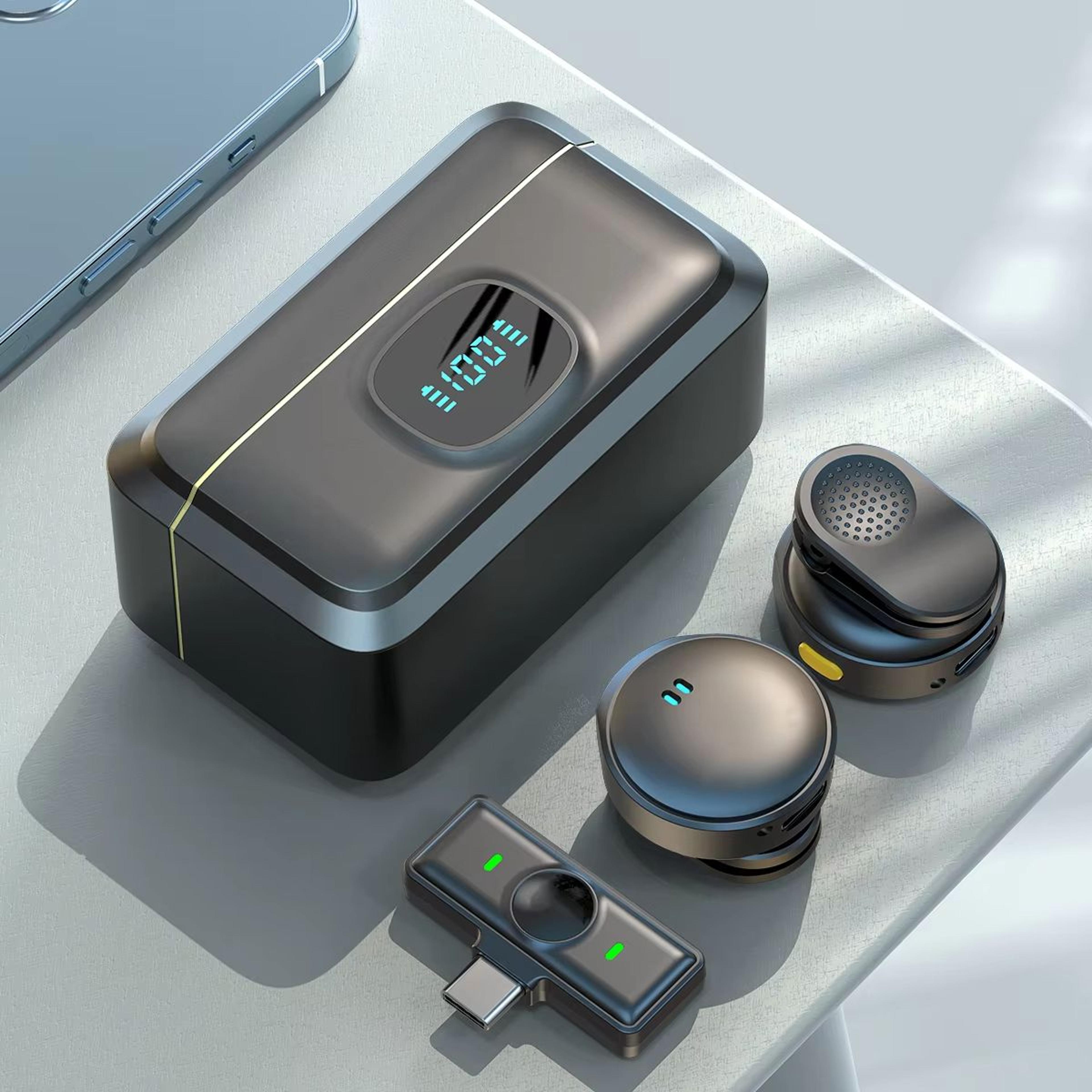 Wireless Magnetic Collar Microphone With Charging Case  Plug  Play 24G Mic For Video Recording  Str 6