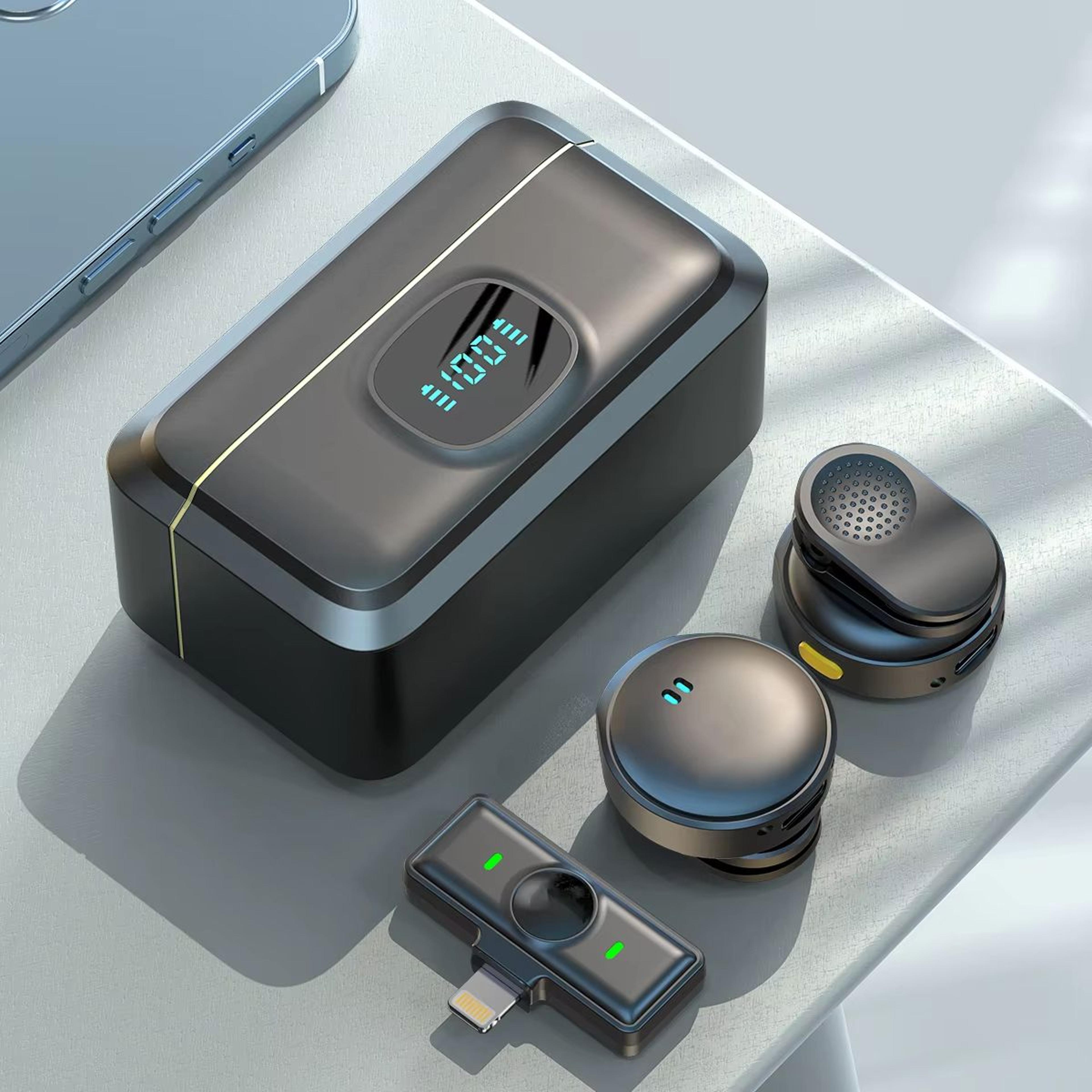 Wireless Magnetic Collar Microphone With Charging Case  Plug  Play 24G Mic For Video Recording  Str 7