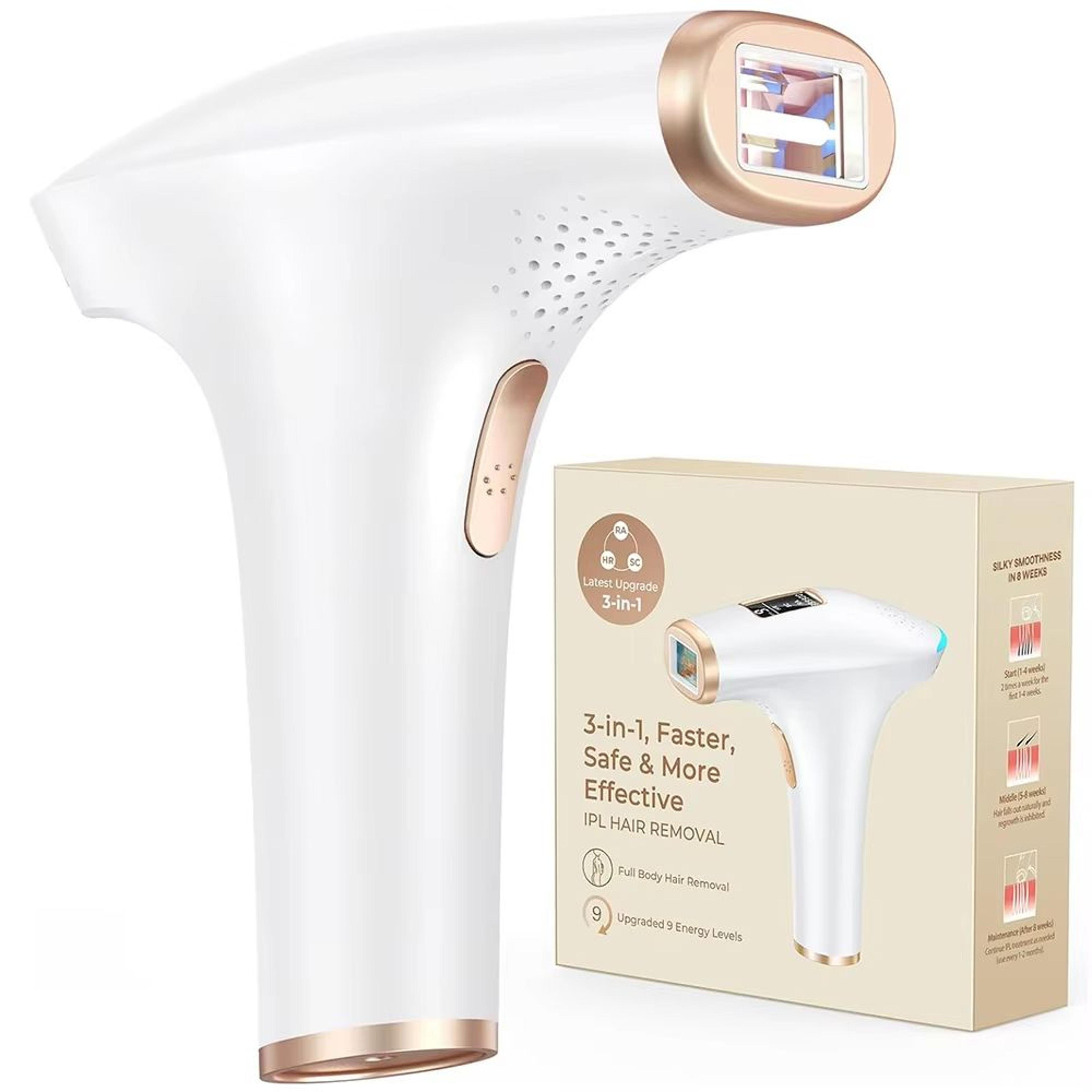 ipl hair removal device – 999,900 flashes for face, bikini & full body at home