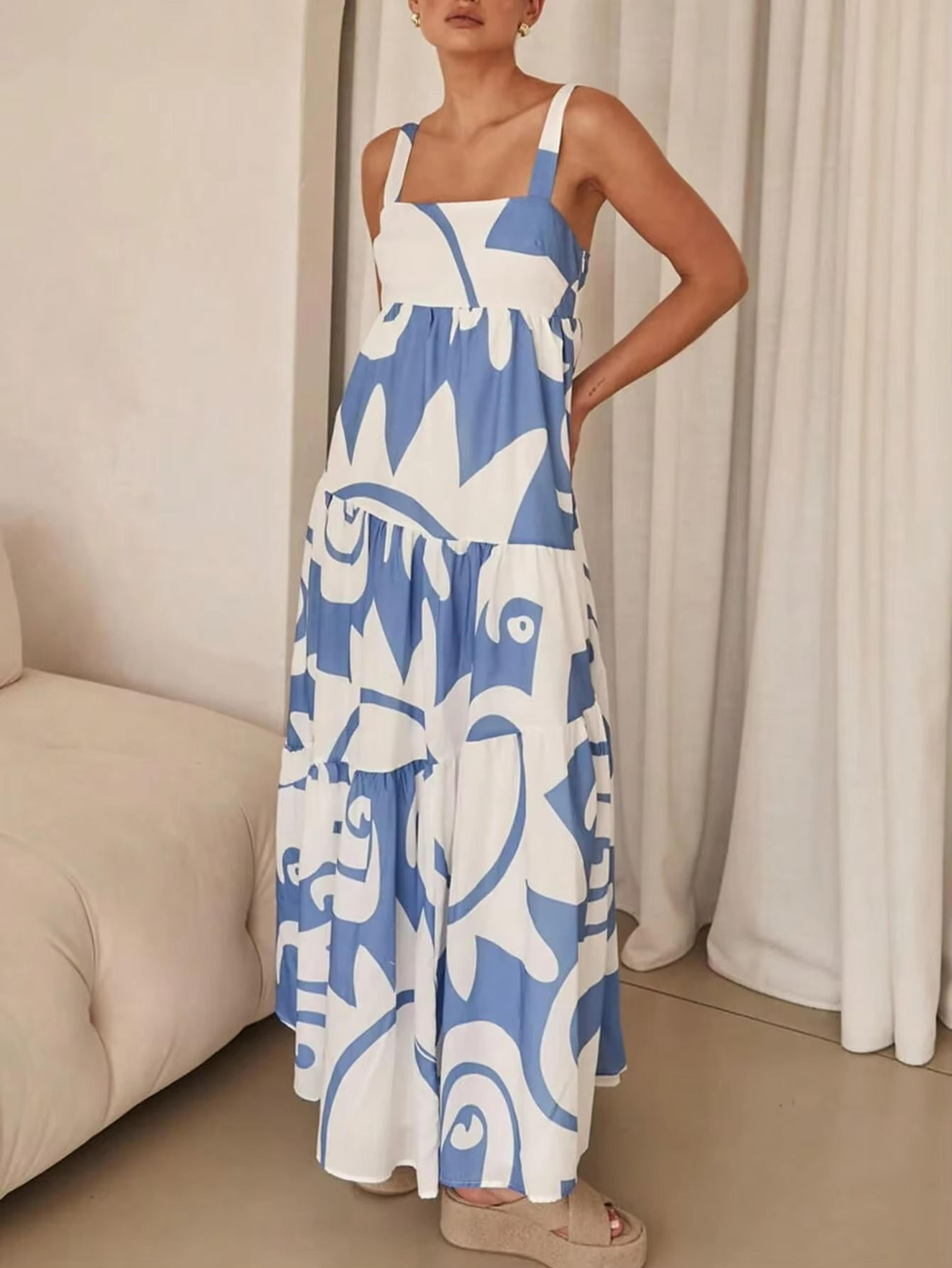 Boho Breeze Printed Slip Dress  Lightweight Vacation Sundress For Effortless Style 4