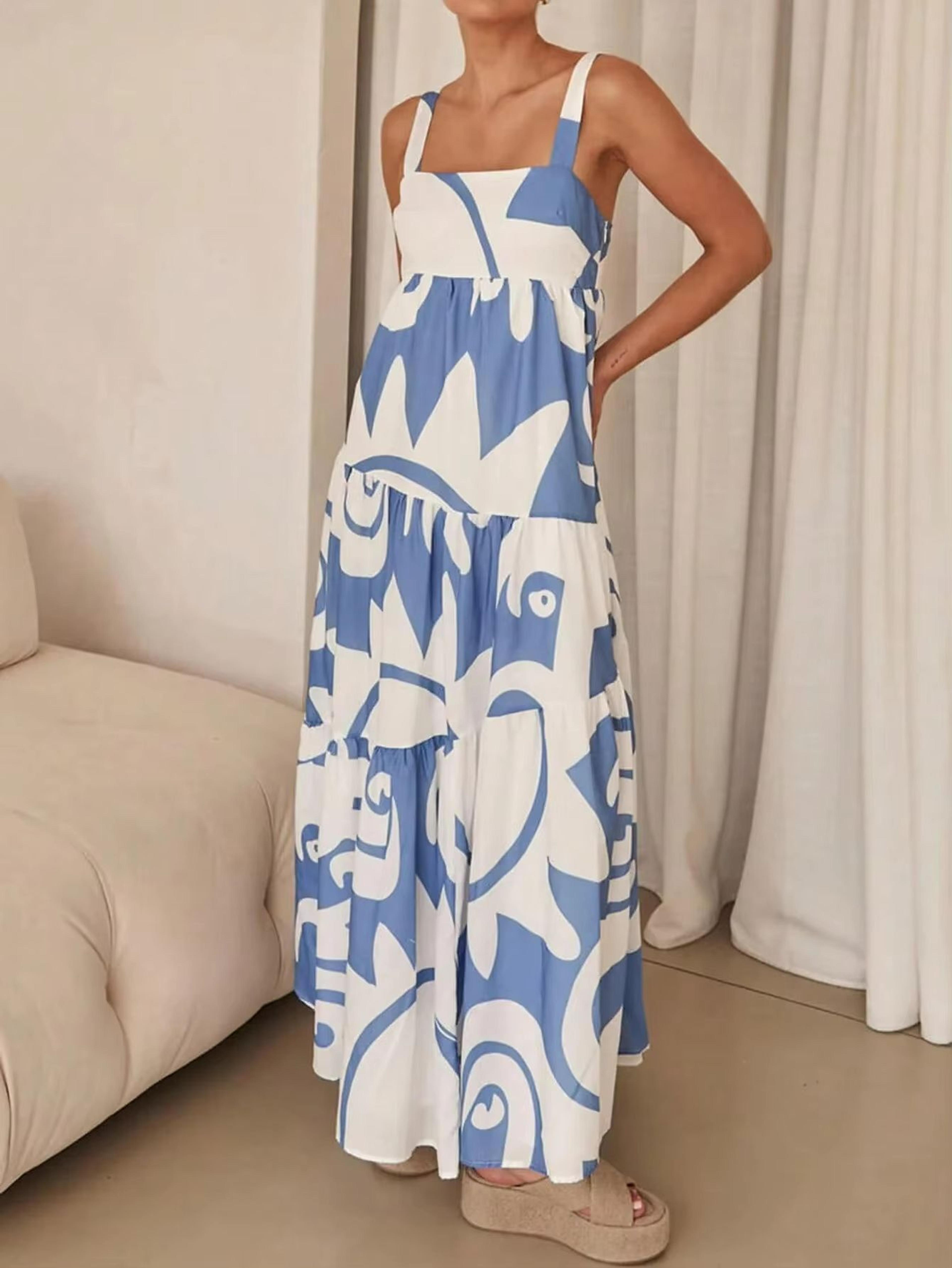 Boho Breeze Printed Slip Dress  Lightweight Vacation Sundress For Effortless Style 5