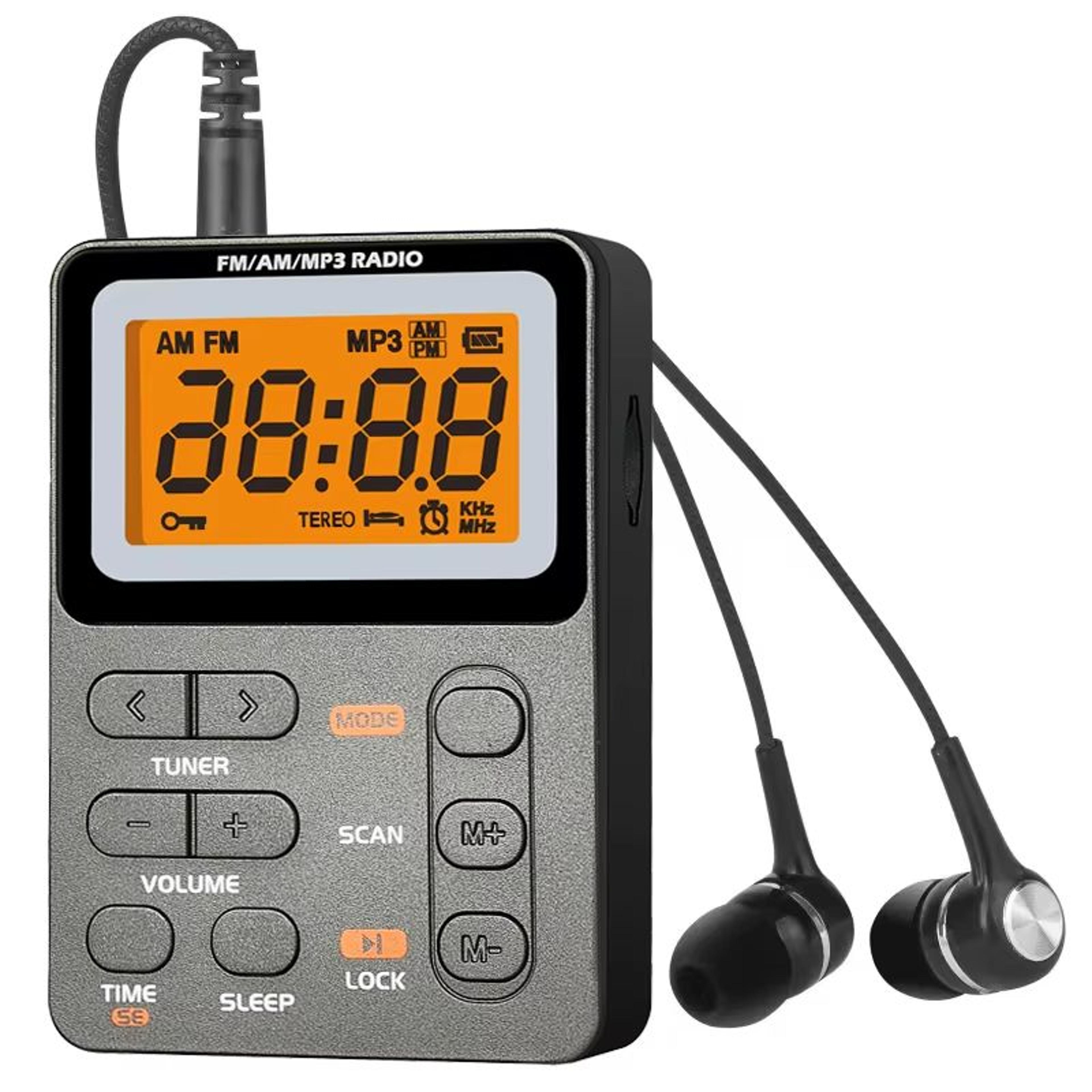 soundmate compact fm/am radio with mp3 & headphone jack