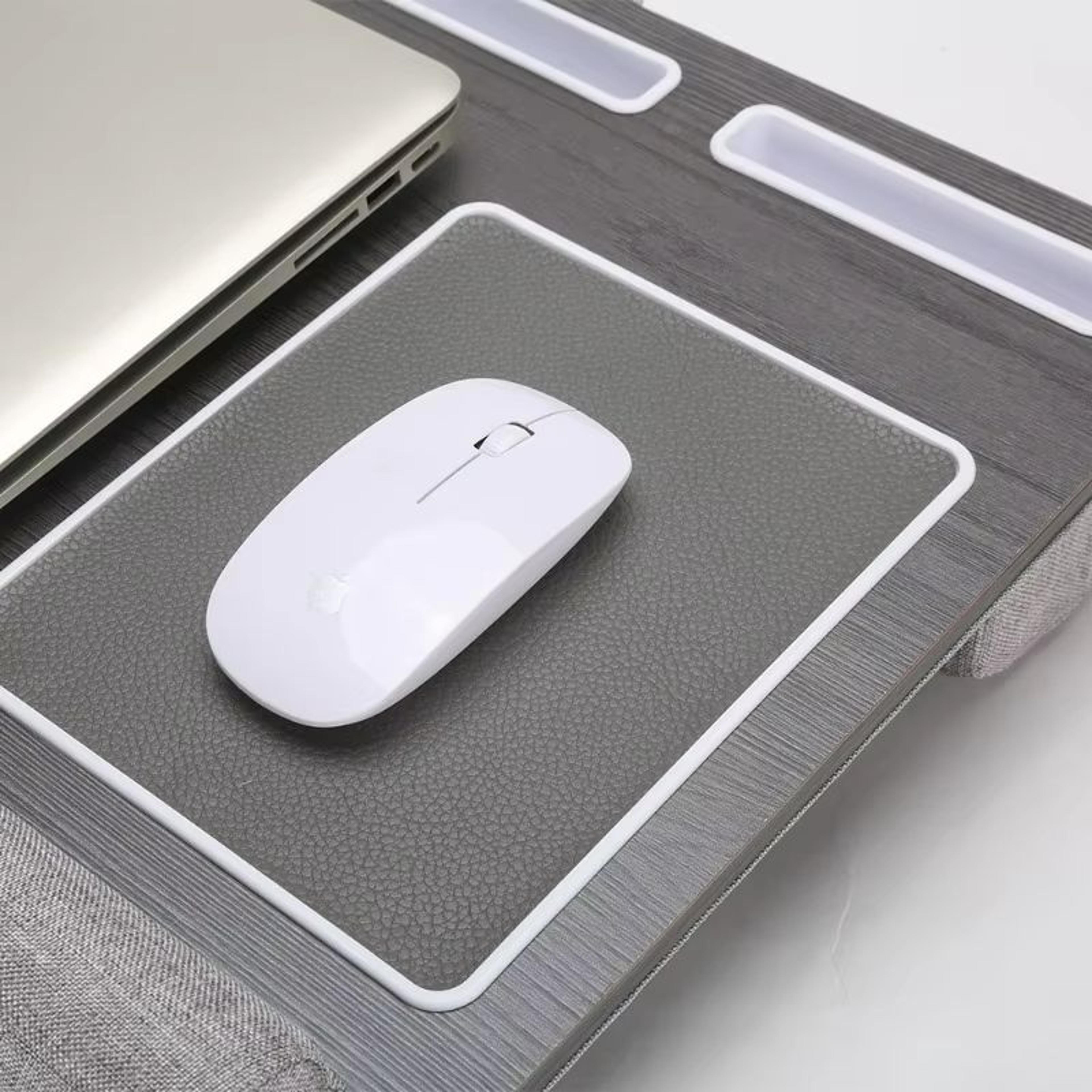 HomeEase SofaBed Laptop Desk With Embedded Mouse Pad  Antislip Double Groove Bar 3