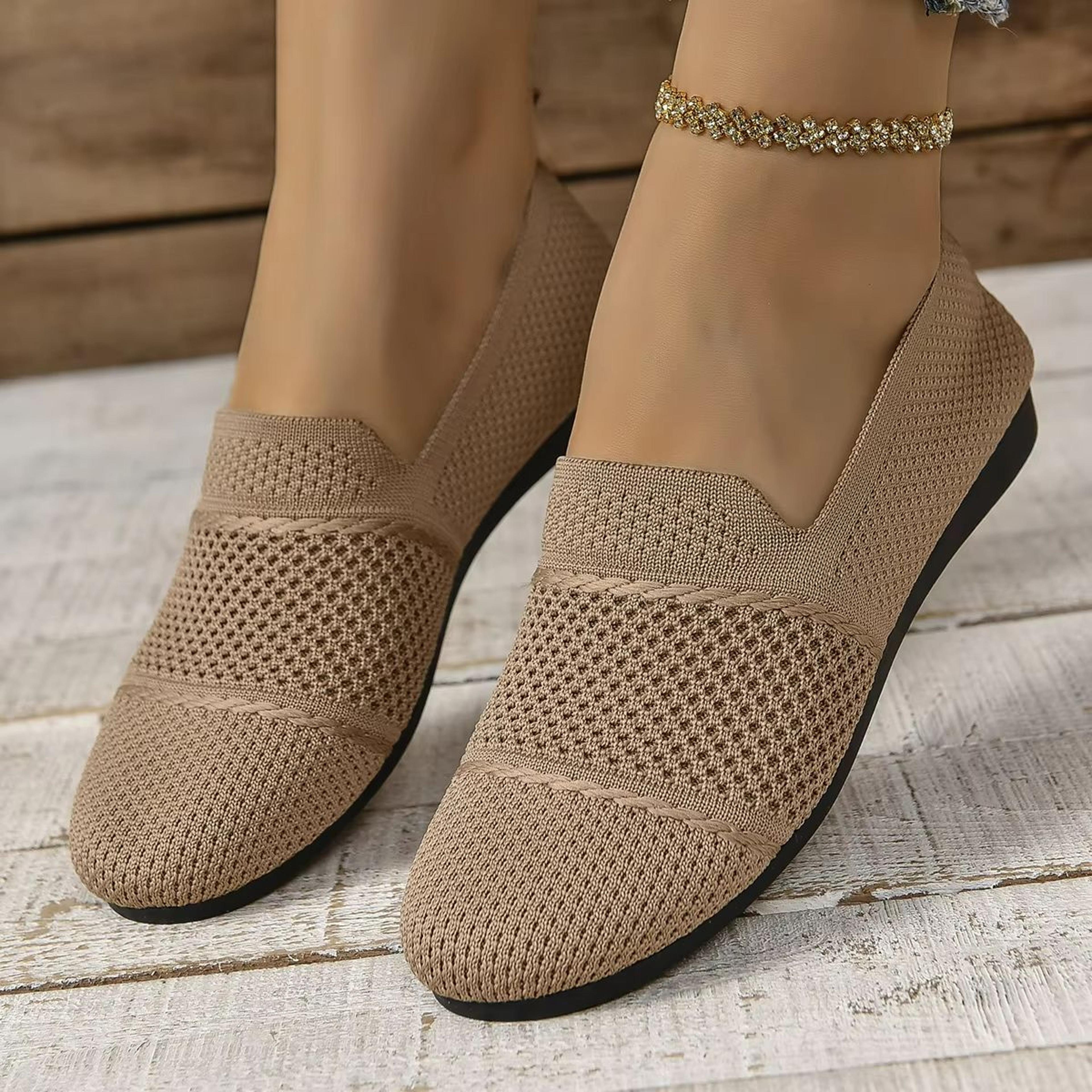 Summer Breeze Mesh Square Toe Flats  Breathable Hollow Out Womens Shoes For AllDay Comfort 1