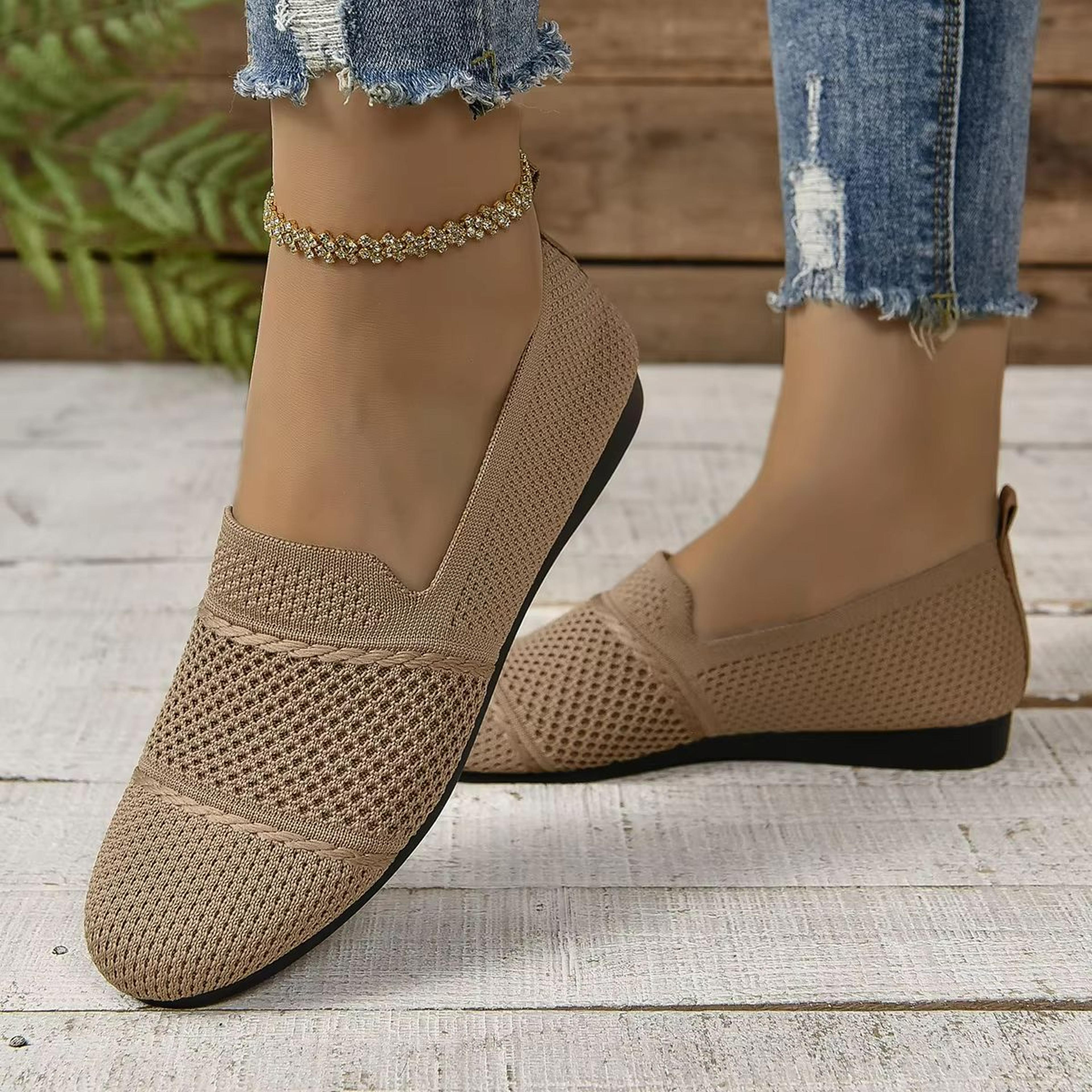 Summer Breeze Mesh Square Toe Flats  Breathable Hollow Out Womens Shoes For AllDay Comfort 2