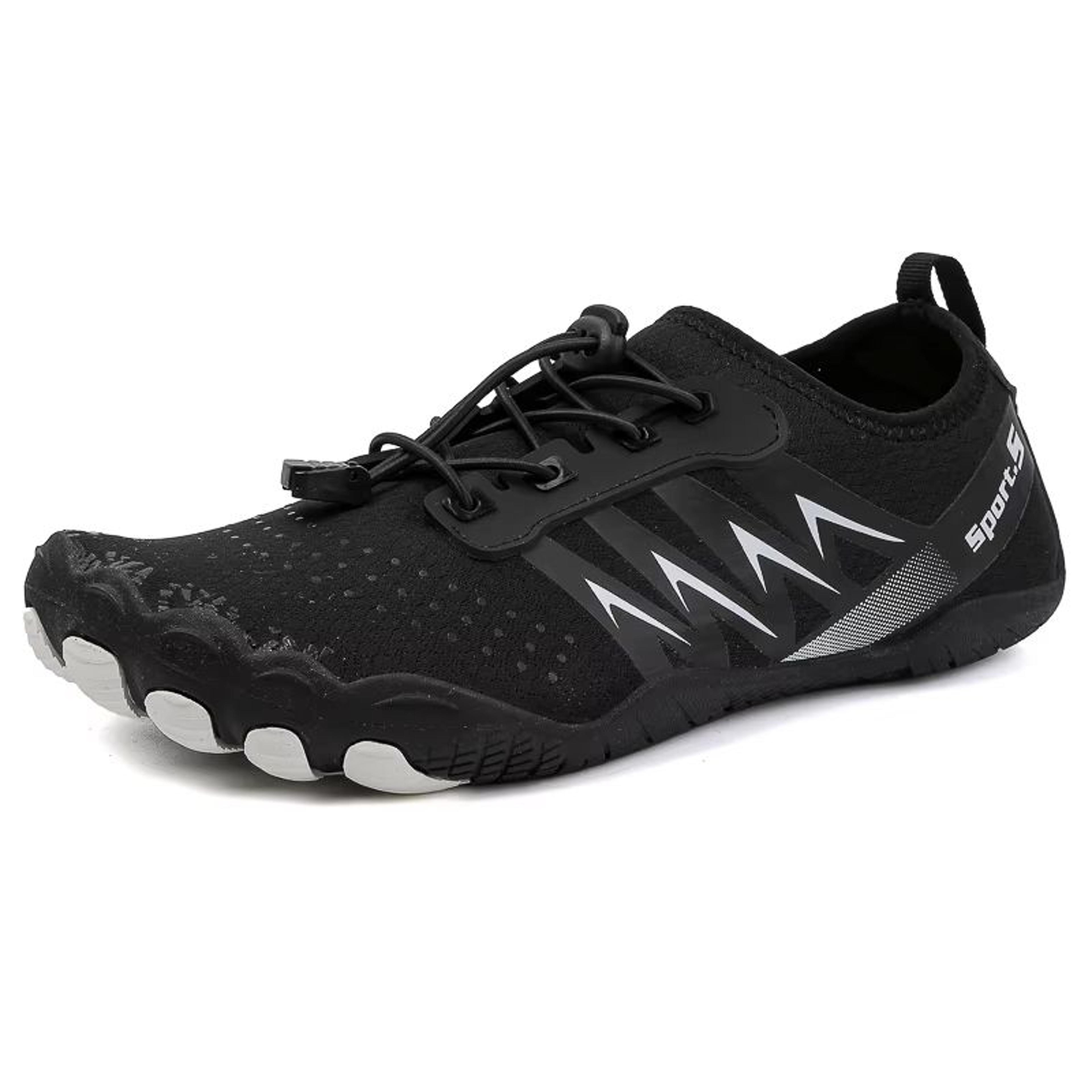 mens quick-dry water shoes – anti-slip five finger aqua sneakers for beach, swim & outdoor sports