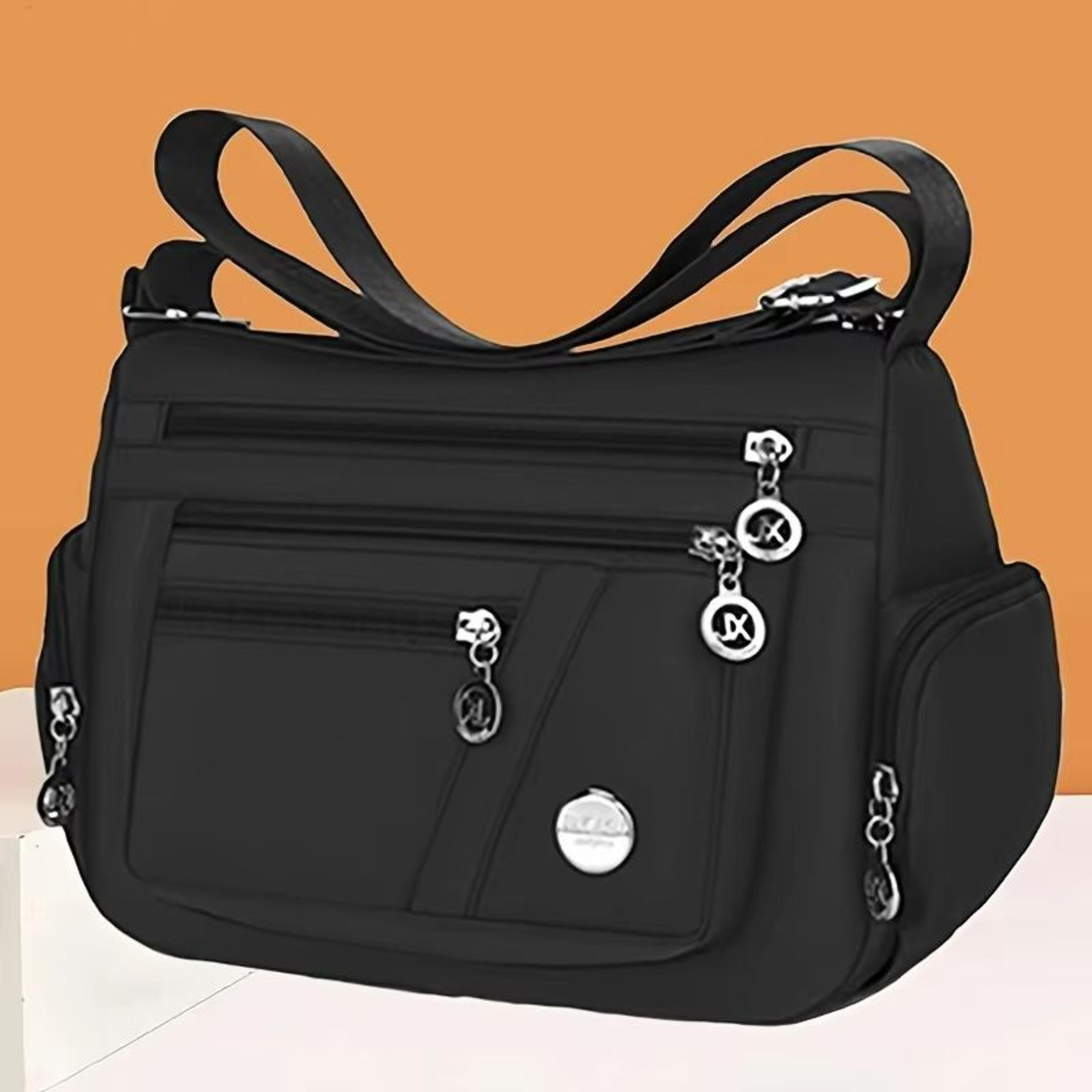 waterproof nylon crossbody travel bag – multi-compartment women's casual shoulder handbag