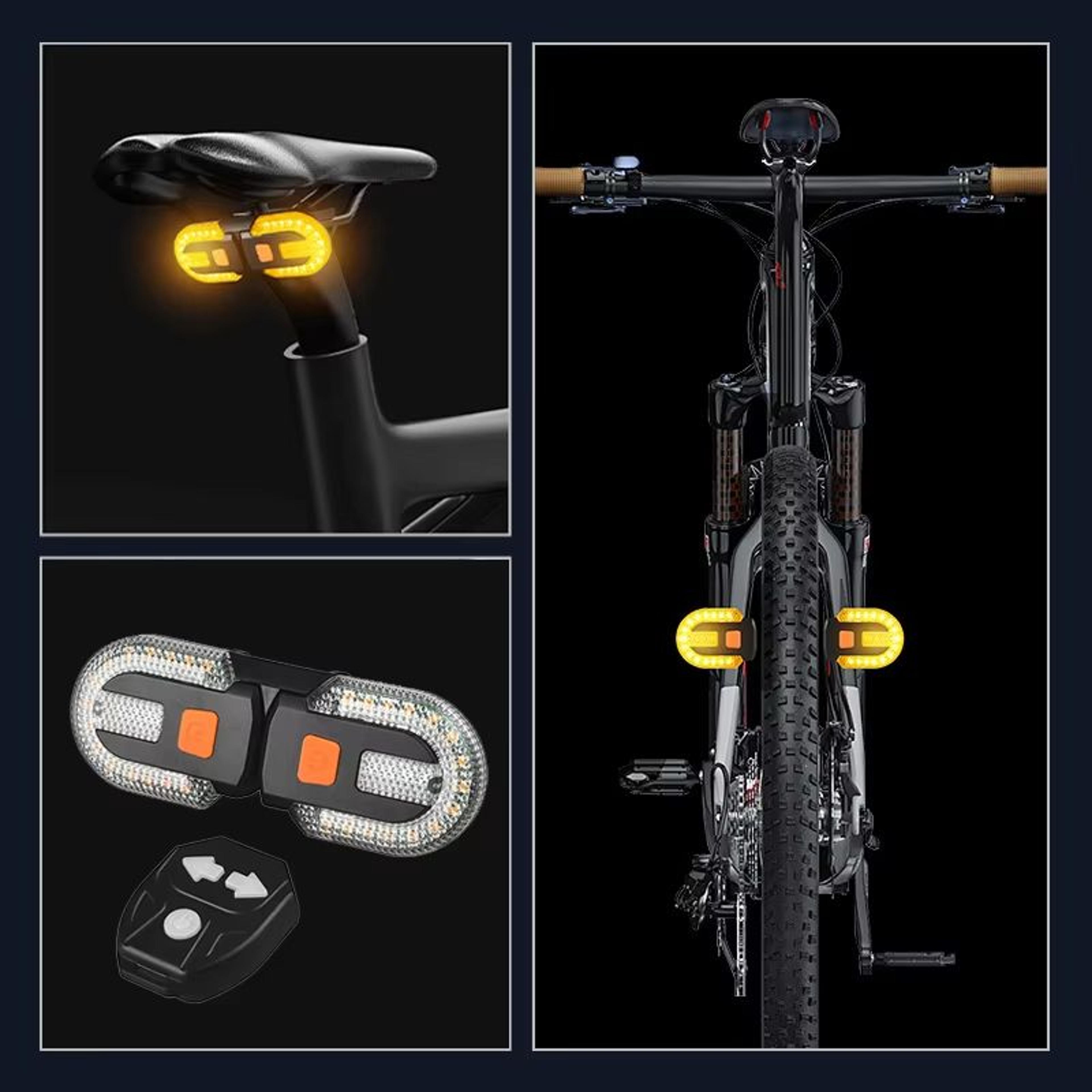 wireless bike turn signal light with remote for safer rides