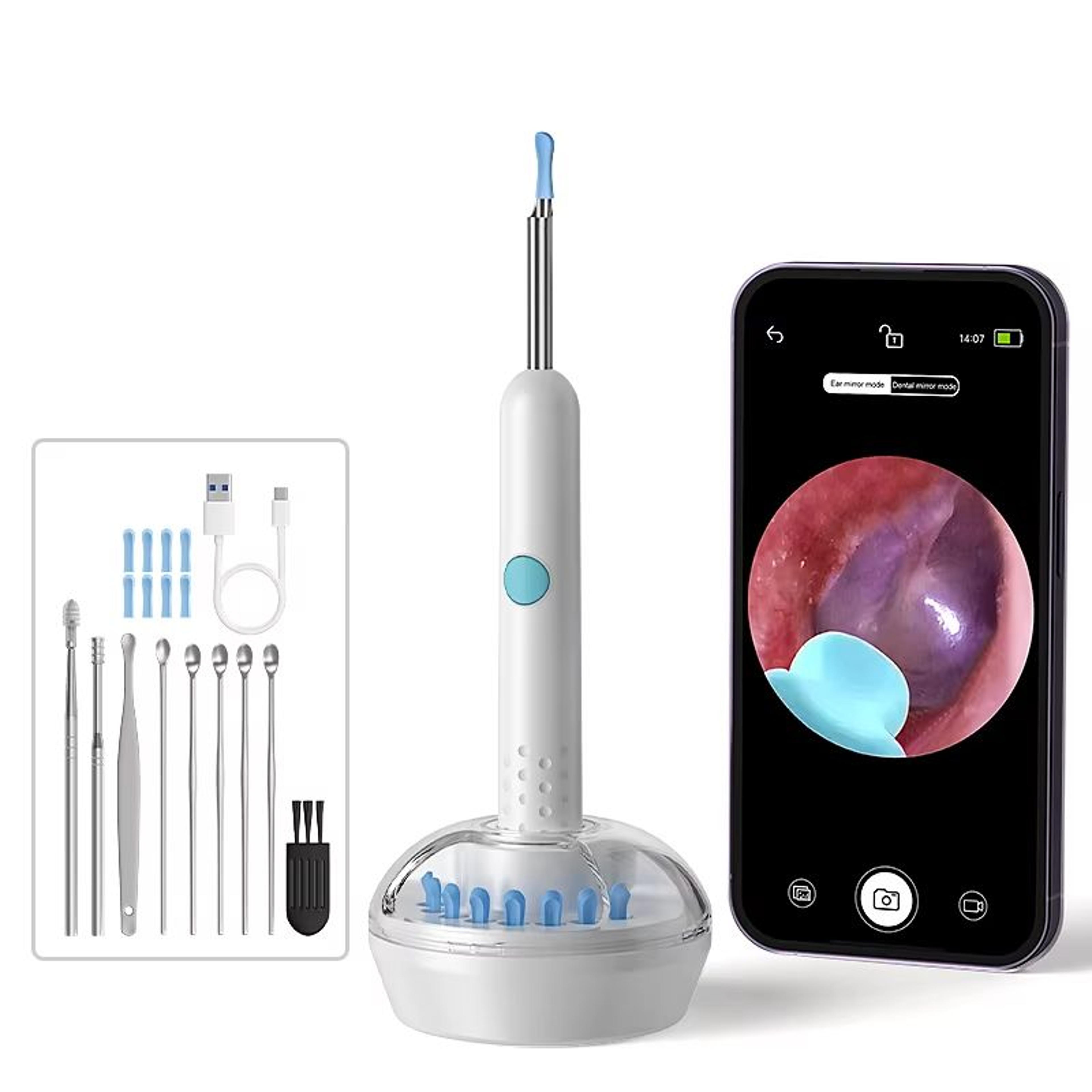 smart visual ear cleaner with hd 1080p camera and wifi connectivity