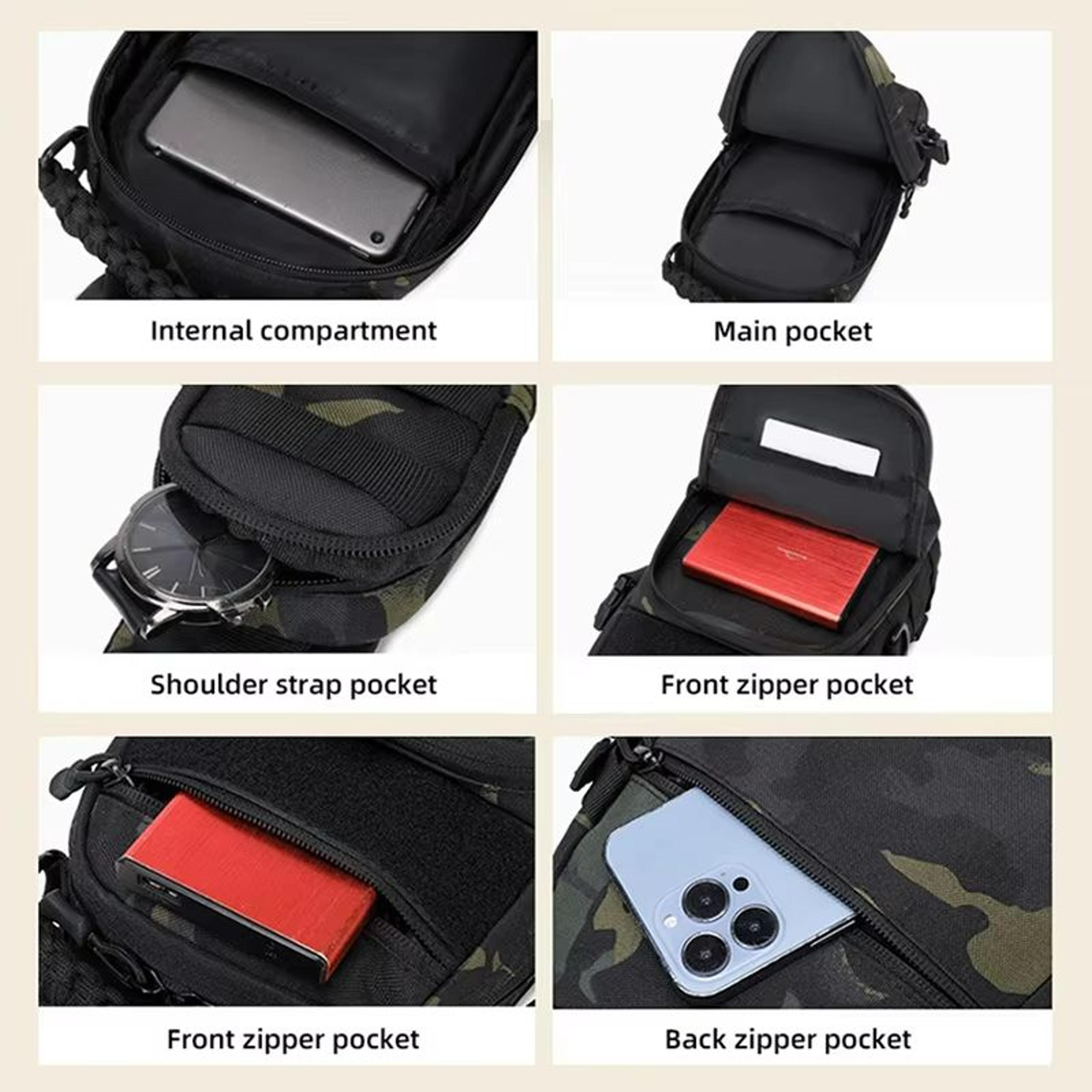 Tactical Chest Sling Bag  Outdoor Camping Backpack With MOLLE System For Hiking Cycling  Everyday C 4
