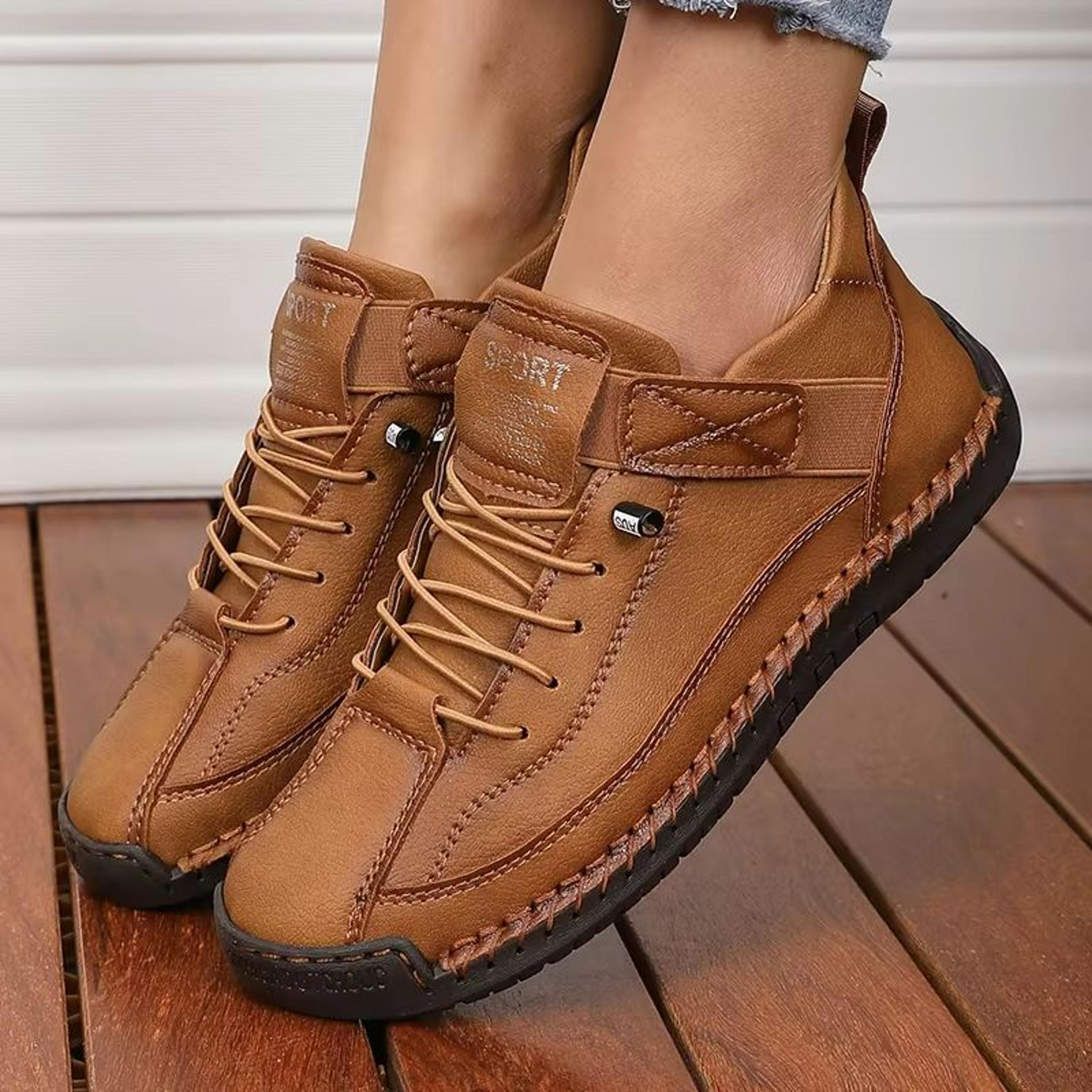 Womens MidTop Boots  Retro British Style AntiSlip Workwear Shoes With Fashionable Design 4