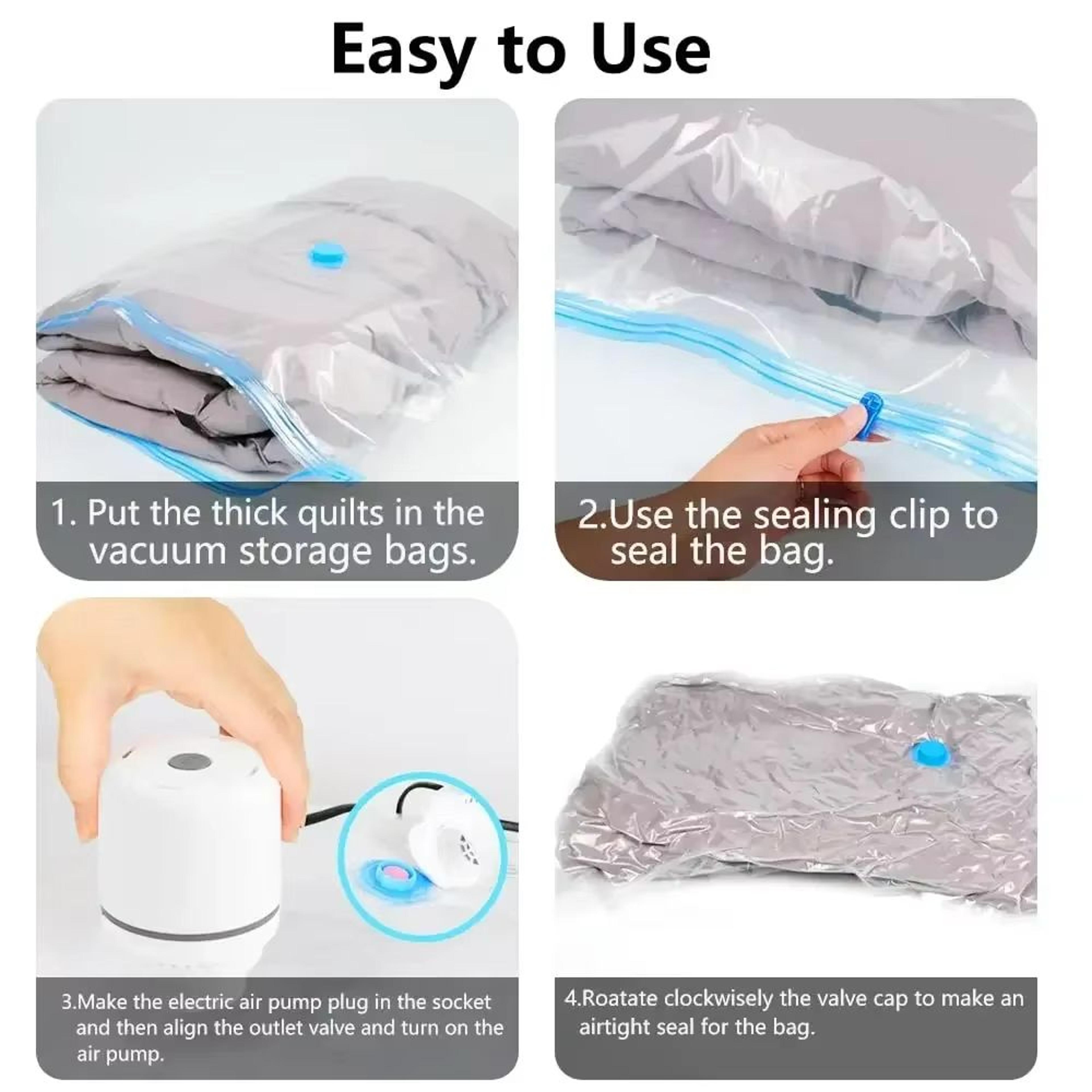 Portable Electric Pump For Vacuum Bags  Compact Compression Bag Pump For Clothes Quilts  Travel Sto 3