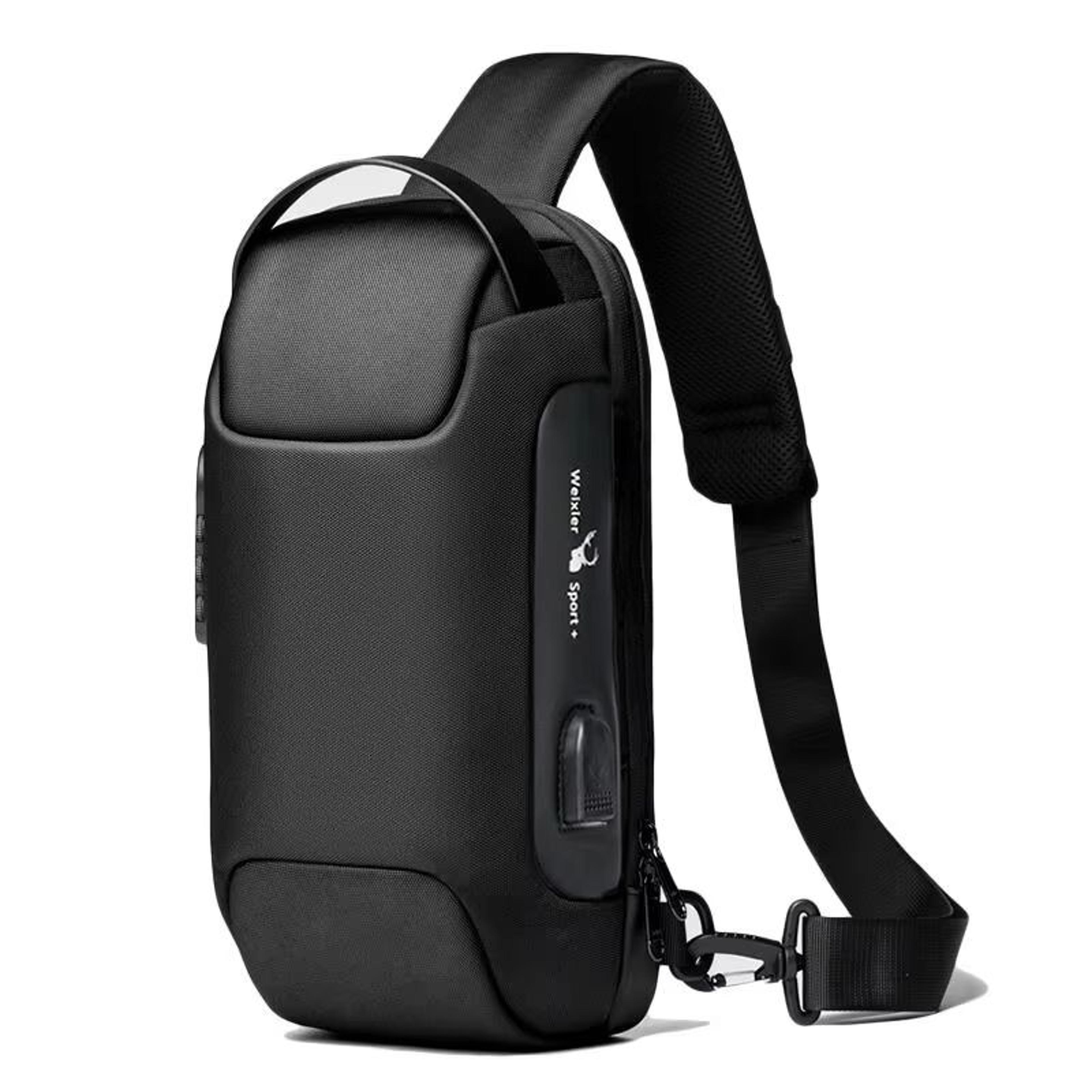Mens USB Crossbody Bag  Waterproof AntiTheft Shoulder Chest Pack For Travel  Daily Use 6