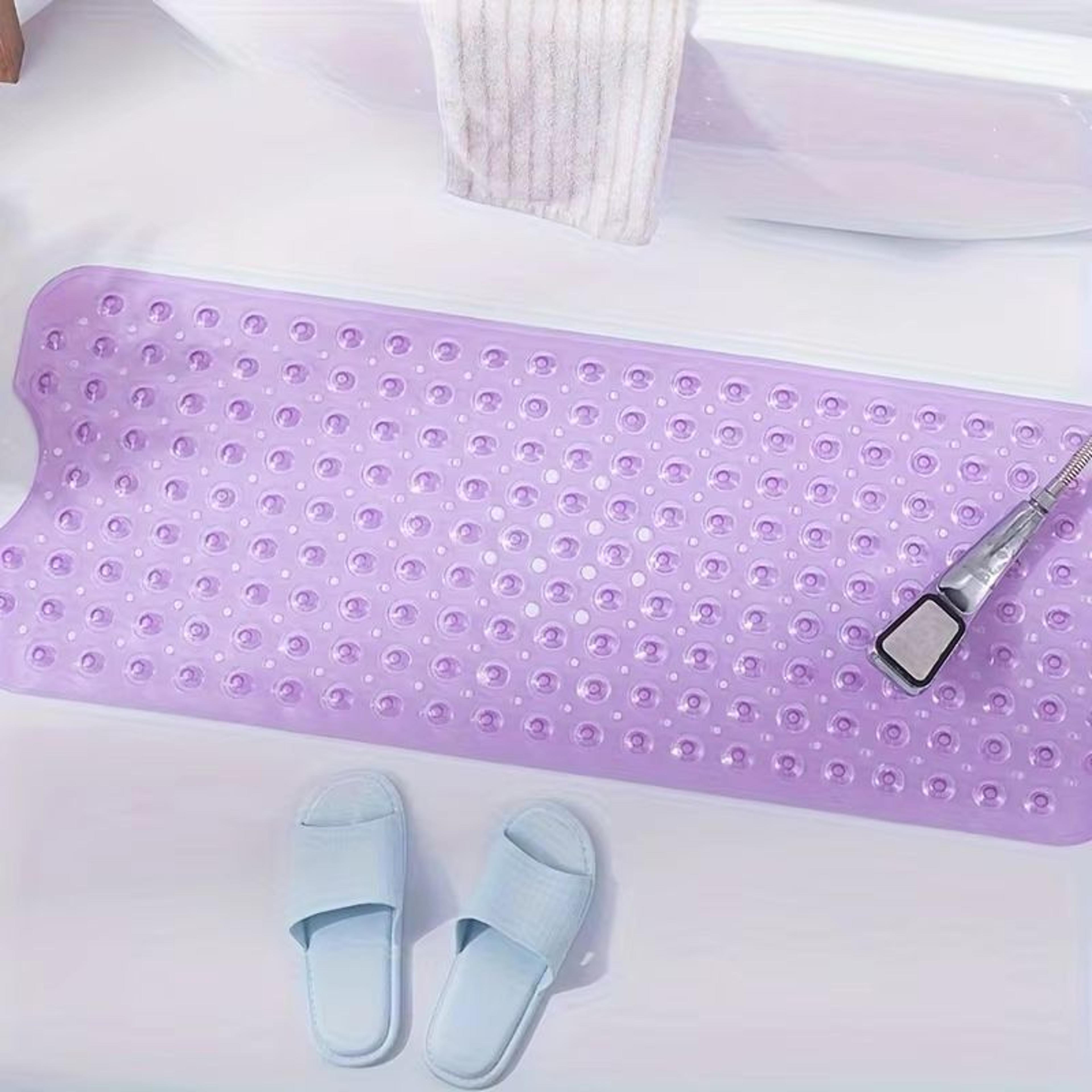 NonSlip Shower Mat  Machine Washable Bathtub Mat With Drain Holes  Suction Cups For Bathroom Safety 10