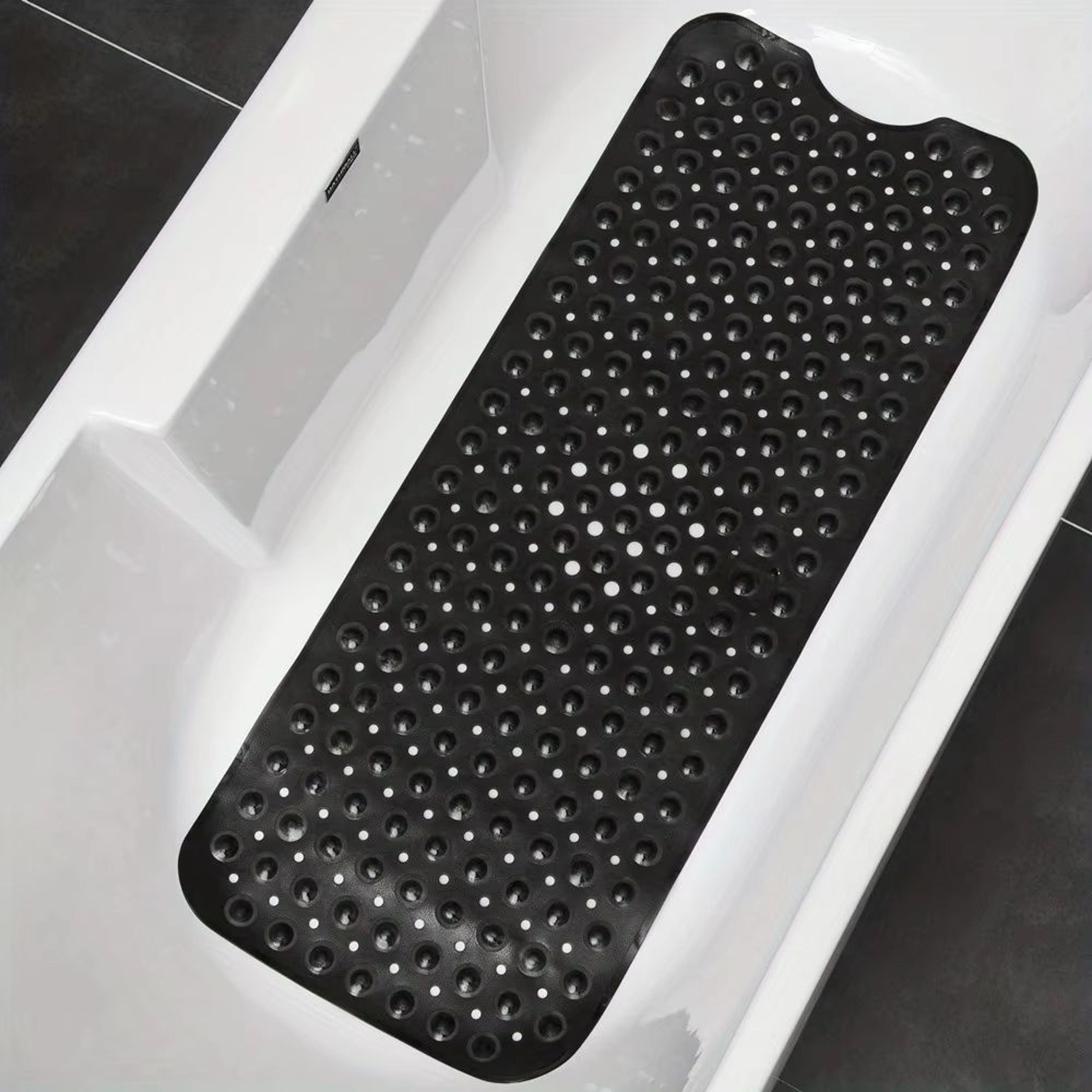 NonSlip Shower Mat  Machine Washable Bathtub Mat With Drain Holes  Suction Cups For Bathroom Safety 12
