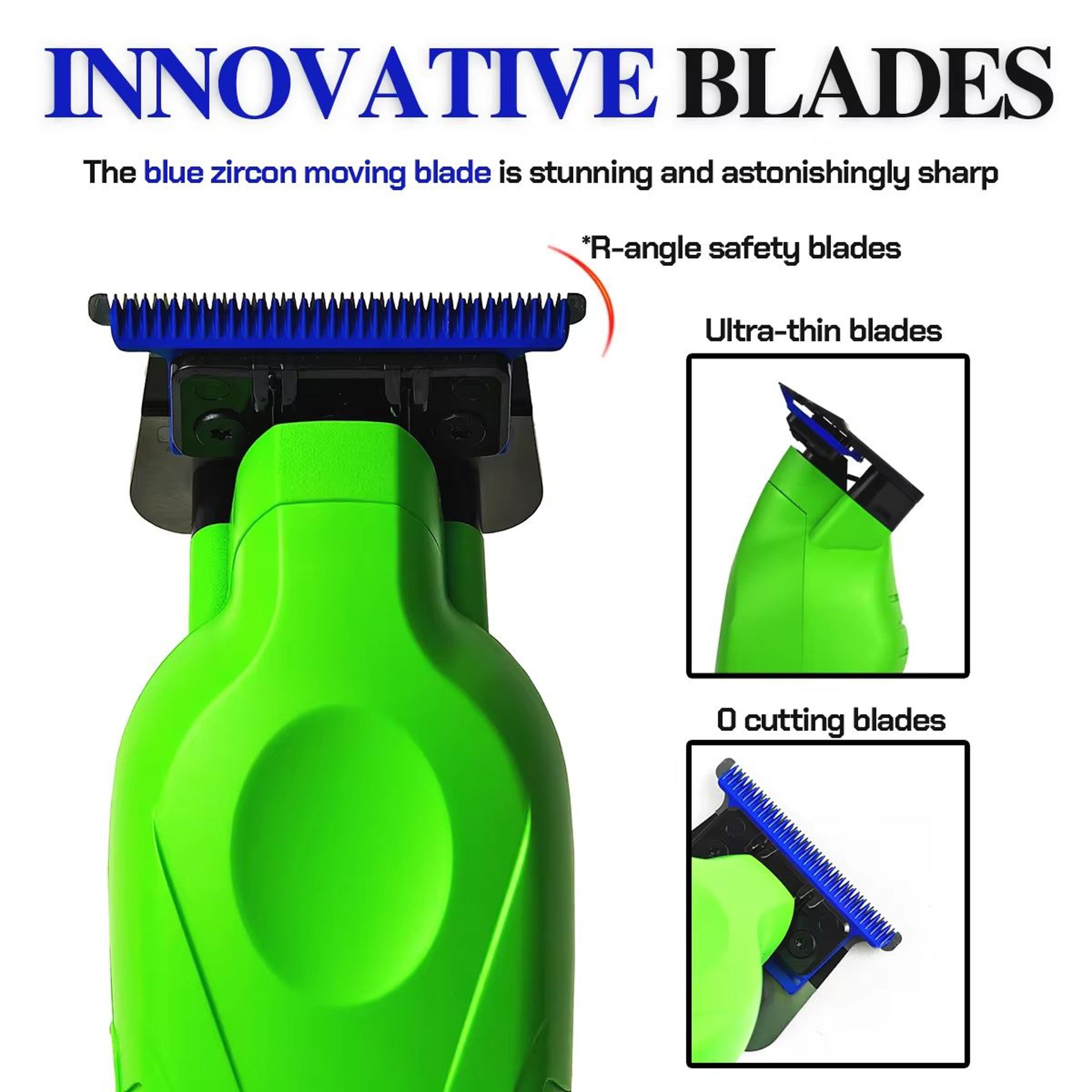BRDCLIP BRD9615 Professional Mens Hair Trimmer 9000RPM High Speed Electric Clipper With DLC Blue Bl 2