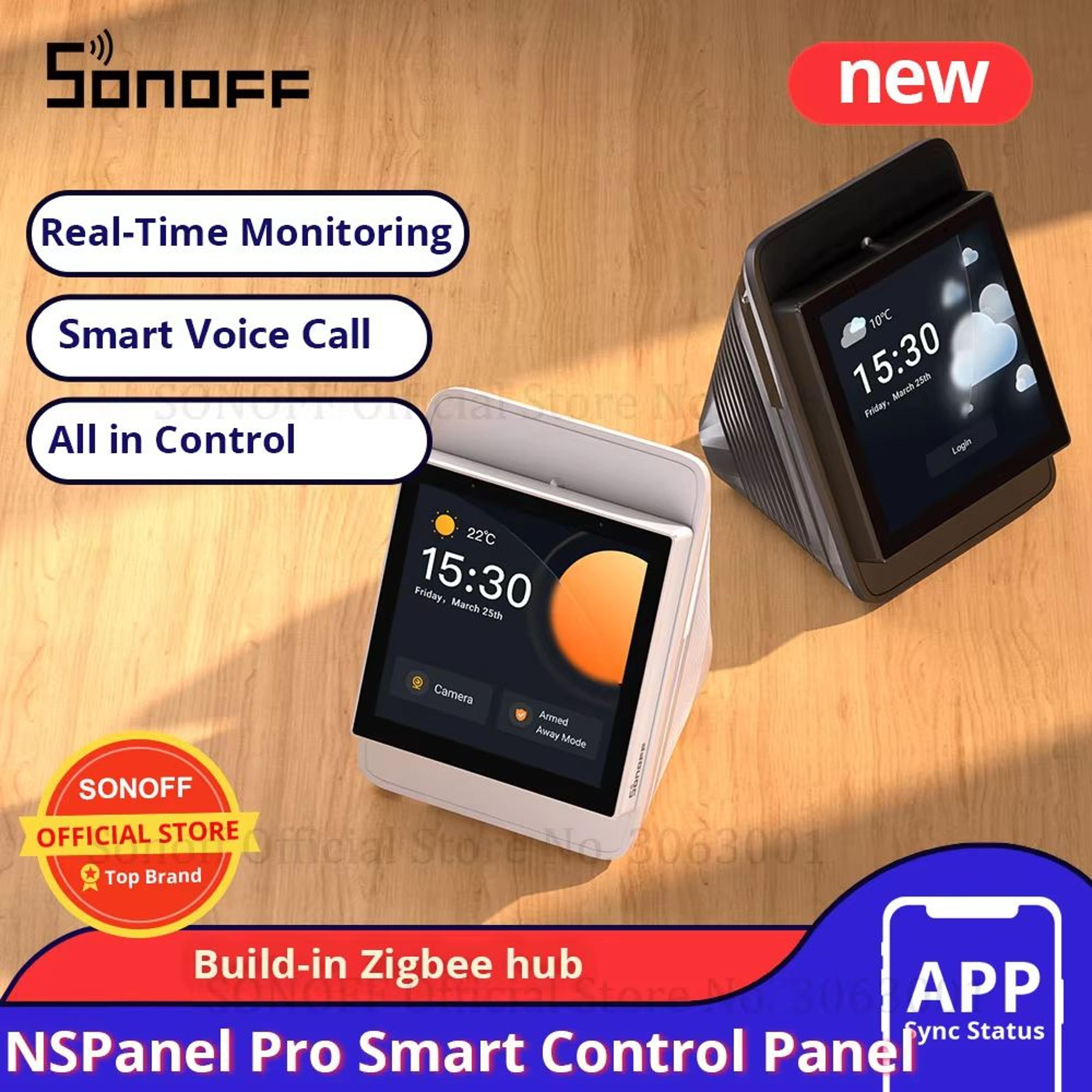 sonoff nspanel pro smart home control panel – smart scene wall switch & thermostat display with alexa and google integra