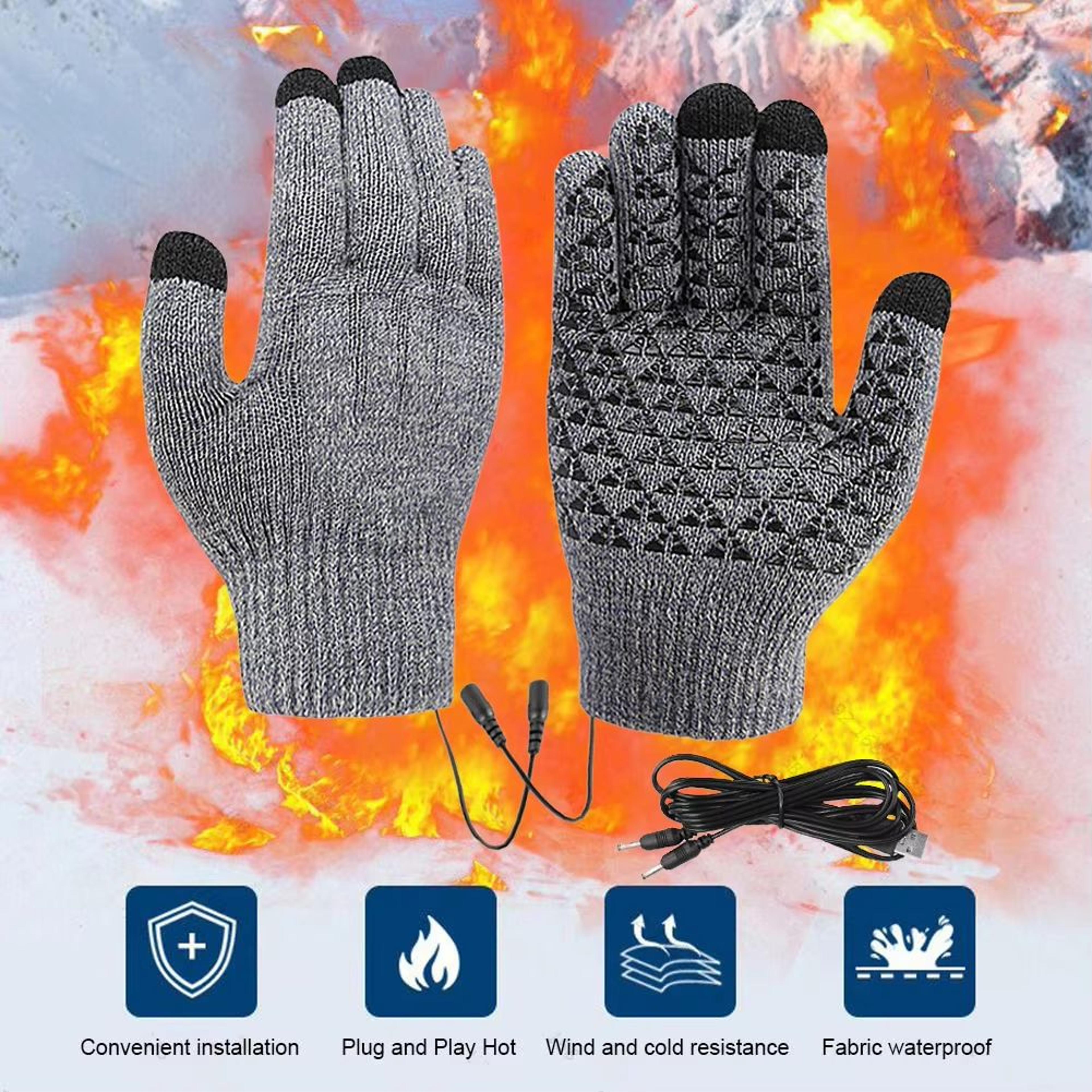 usb electric heated gloves | touchscreen winter gloves for skiing, riding & outdoor adventure