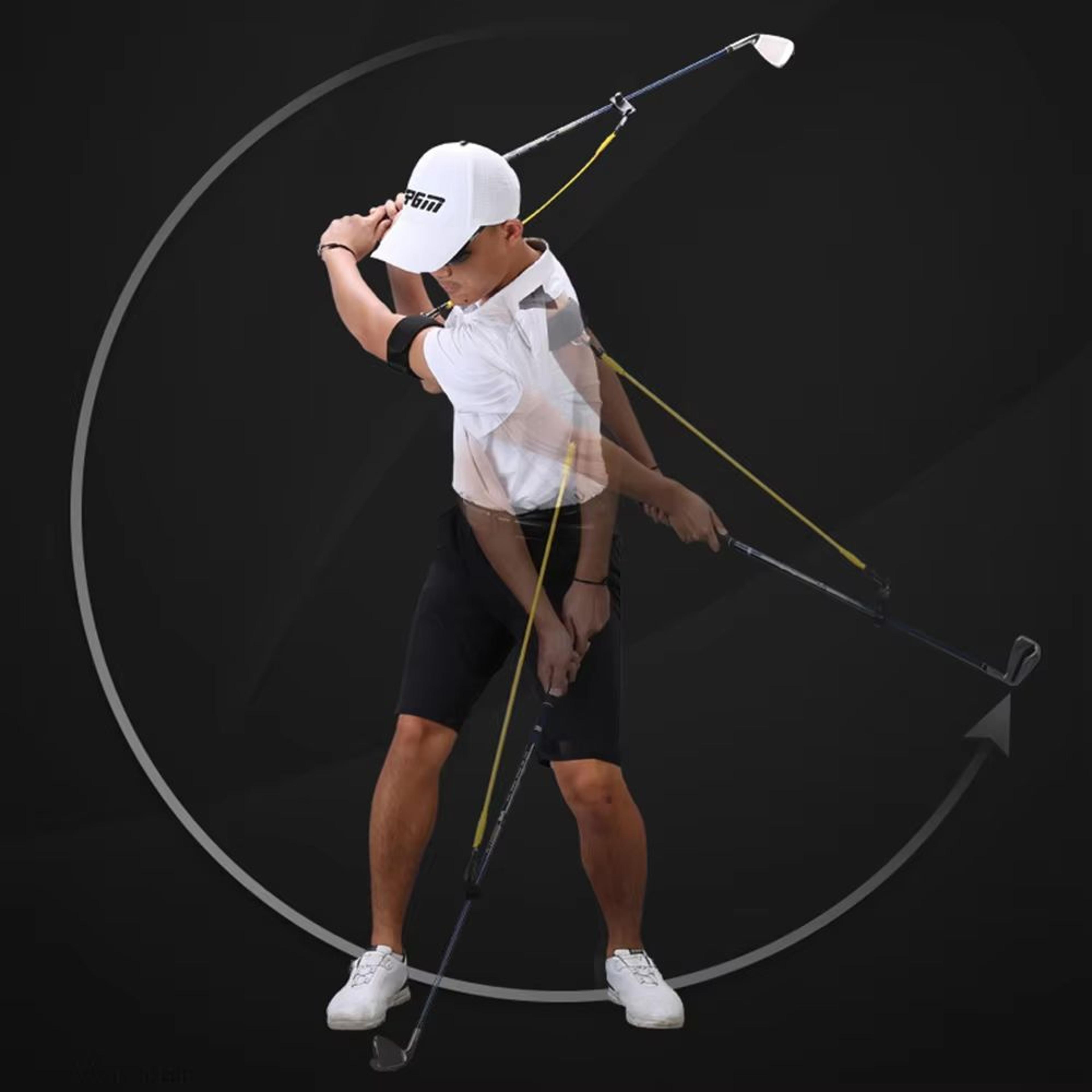 pgm golf swing trainer tension belt adjustable resistance band for swing correction and strength training