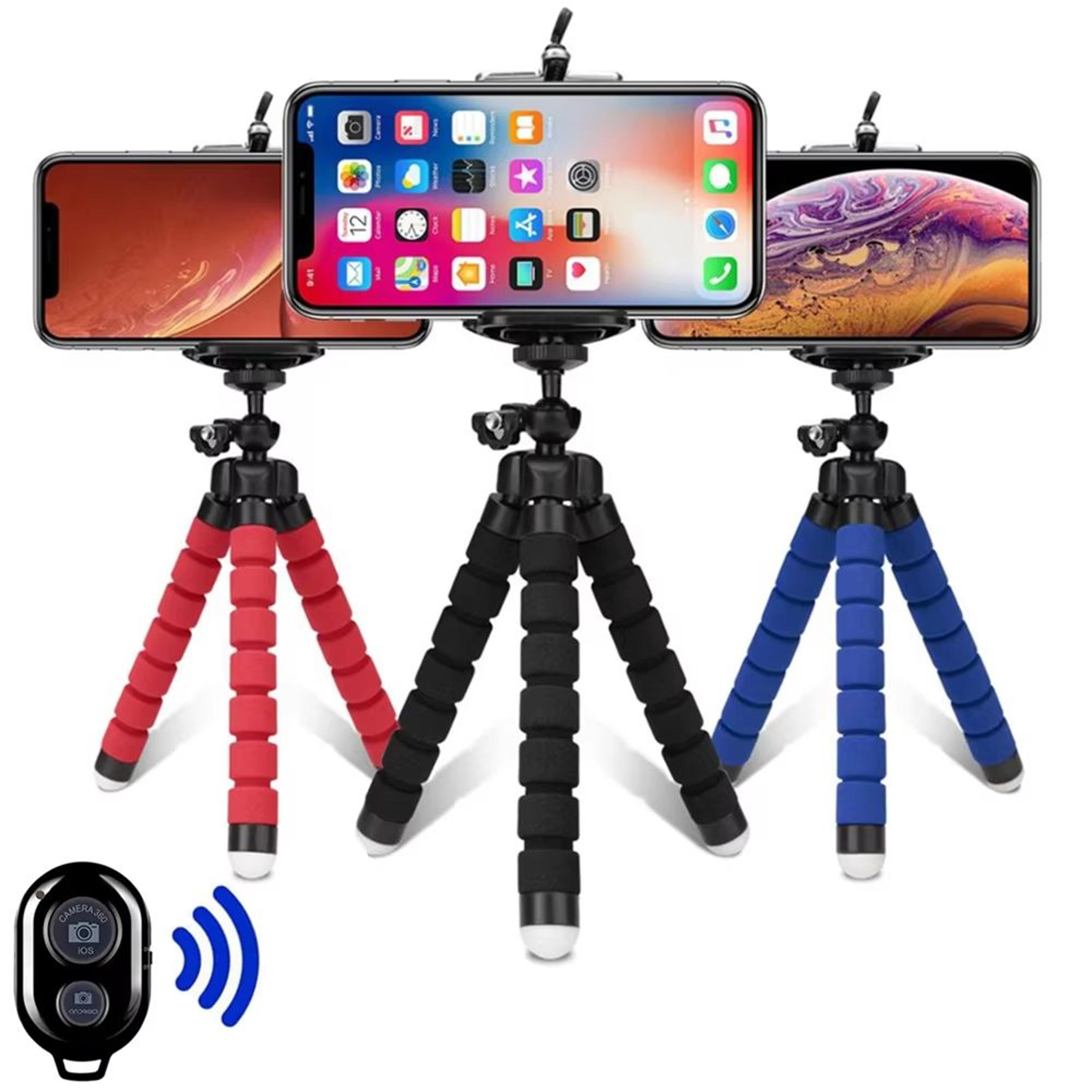 flexible octopus mini tripod for phone and camera – universal mobile stand with adjustable legs and secure clip mount