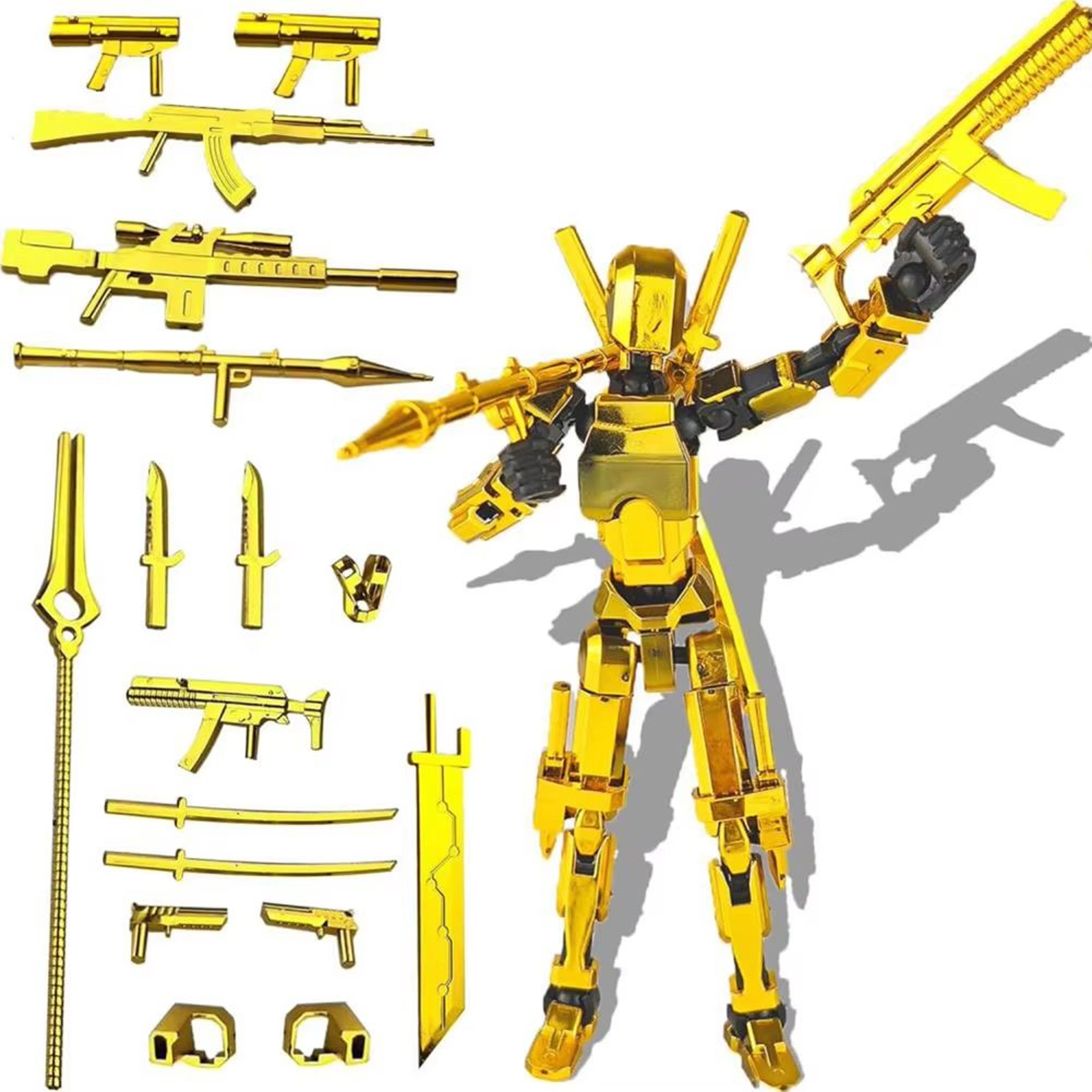 titan t13 transforming action figure robot set – multi-jointed movable hero and dog toy for kid