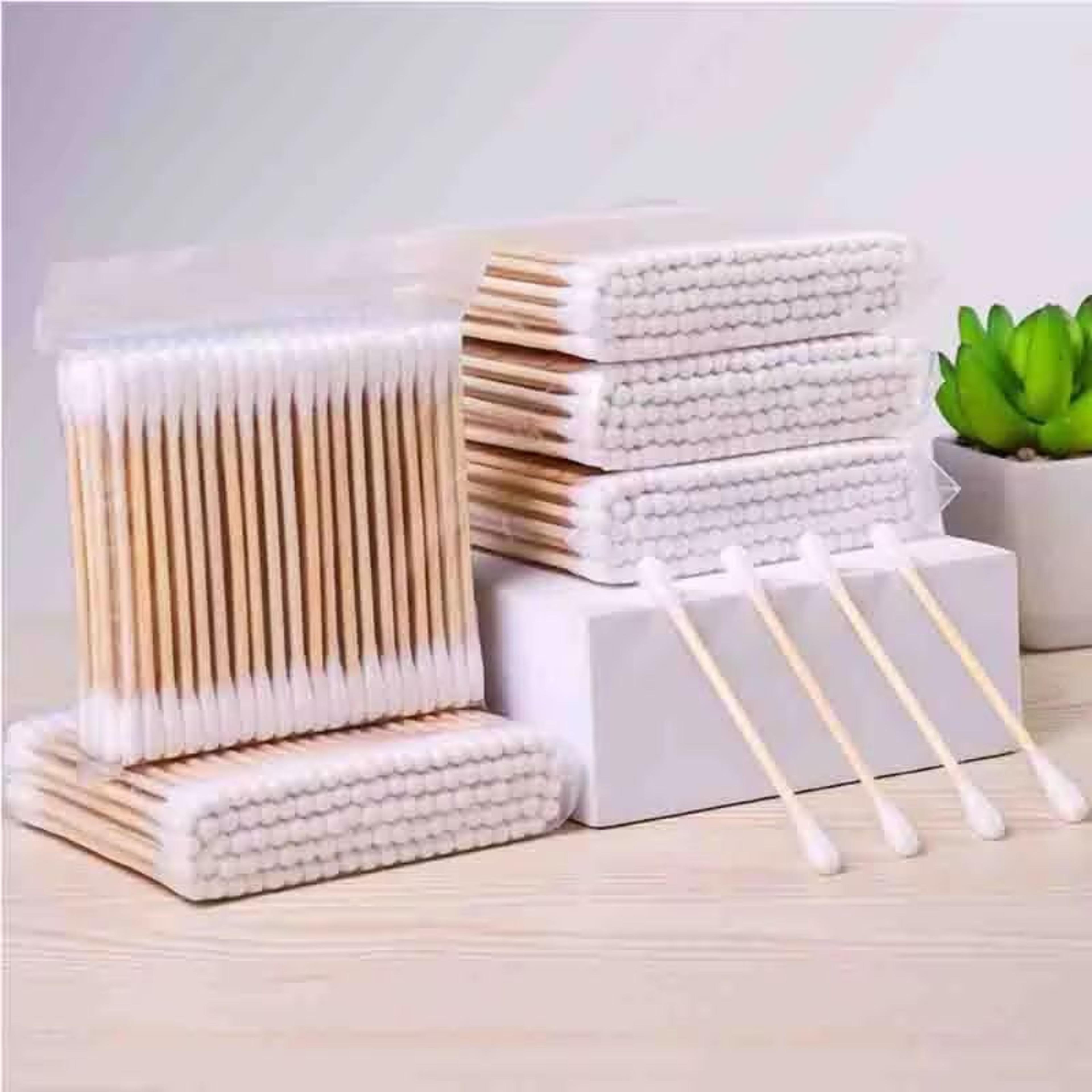 wholesale wooden cotton swabs double-tipped hypoallergenic cotton buds