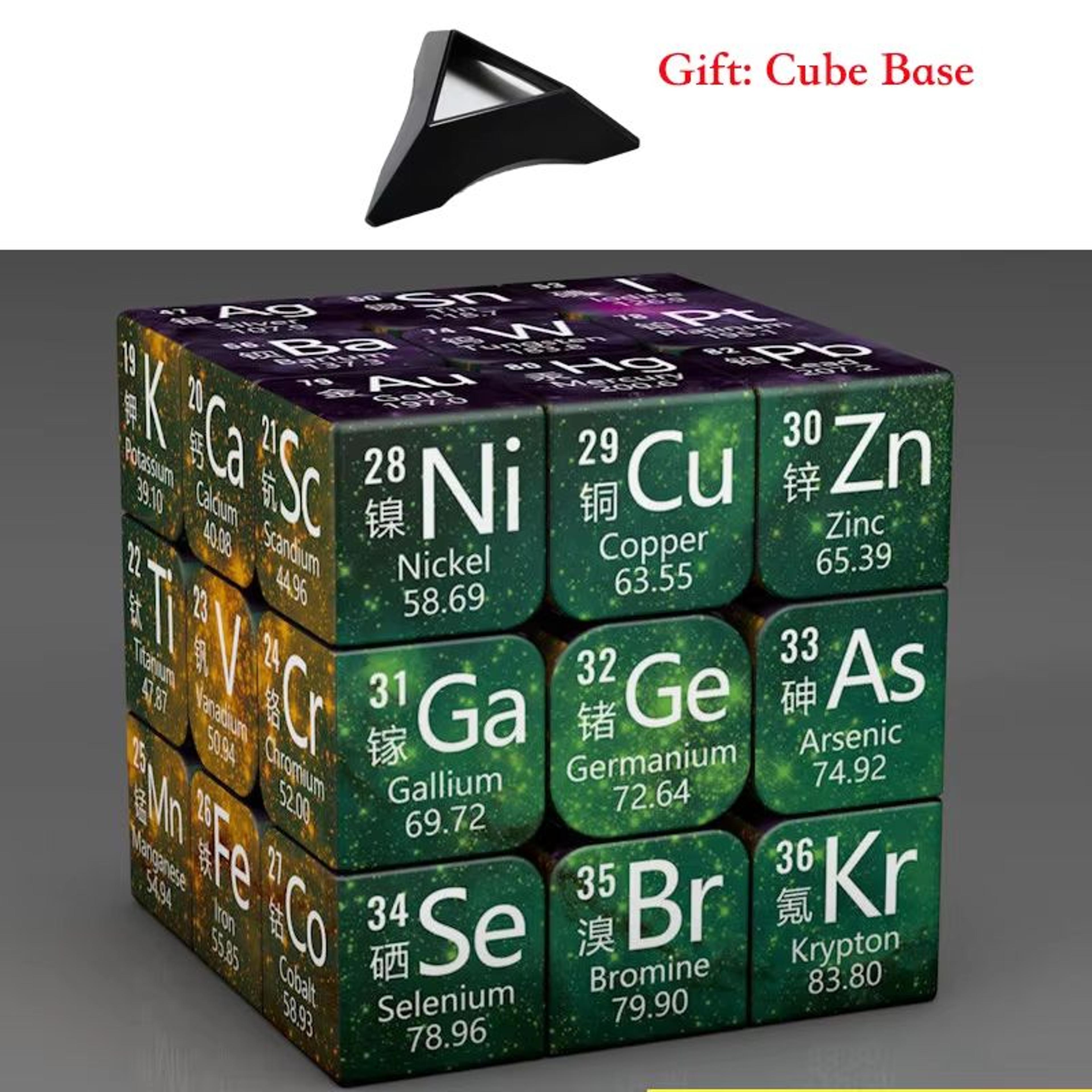 3x3x3 Educational Magic Puzzle Cube  STEM Math  Chemistry Learning Toy For Kids With Display Base 2