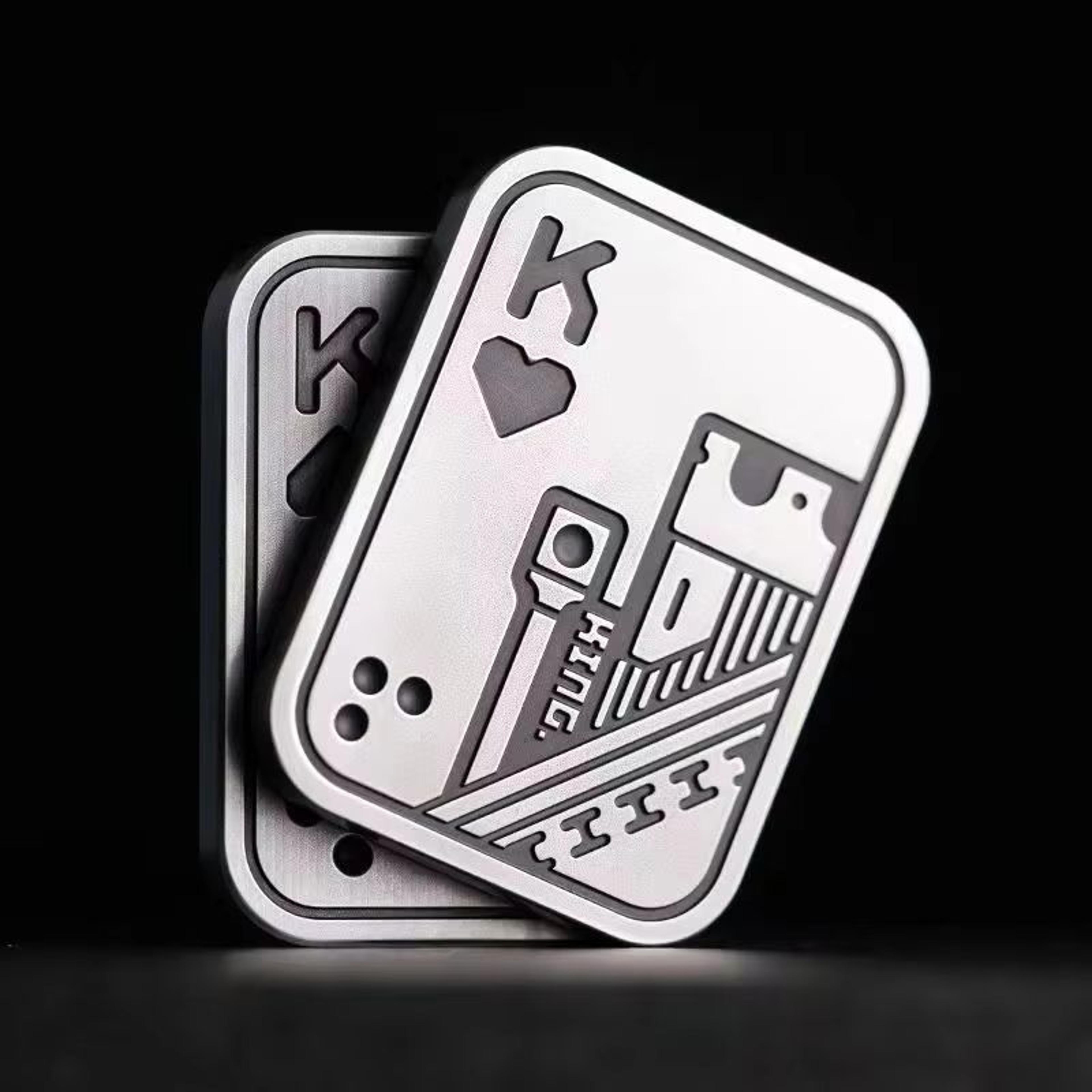 skull edge magnetic push-slider – premium edc stress-relief toy for adults
