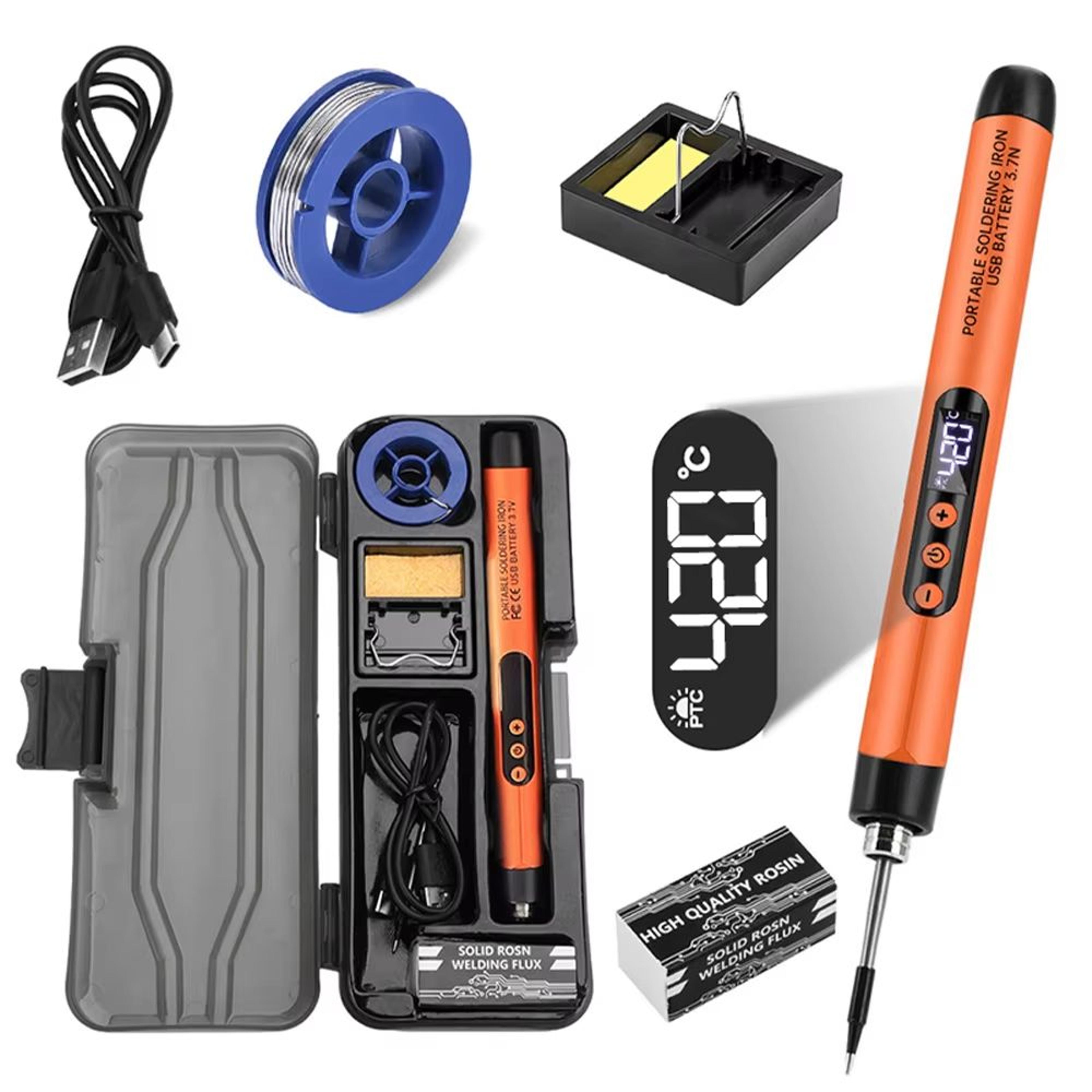 prosolder usb-c digital soldering iron kit – adjustable temperature, mini portable & type-c interface