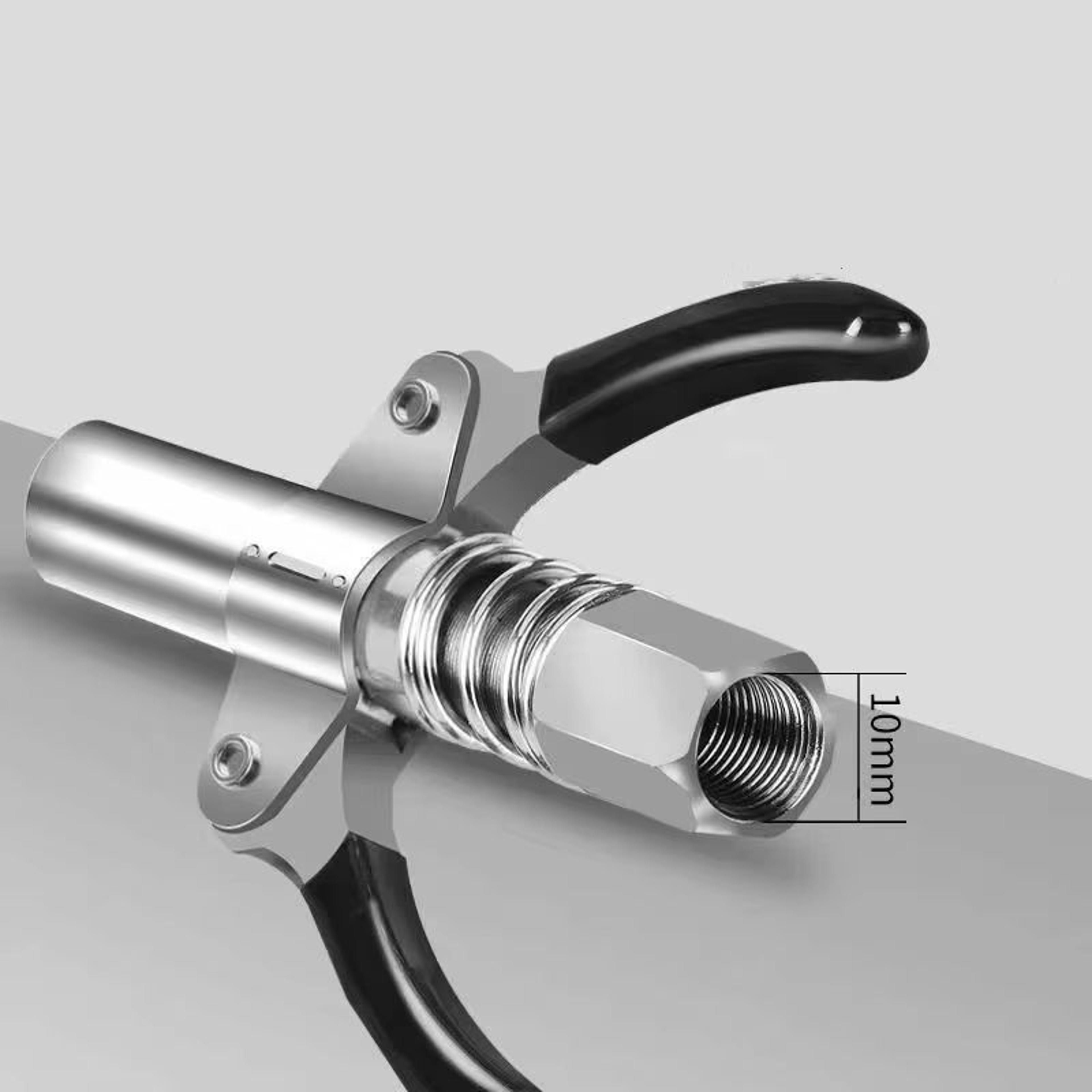 HeavyDuty Quick Release Grease Gun Coupler  10000 PSI 18 NPT Dual Handle 4