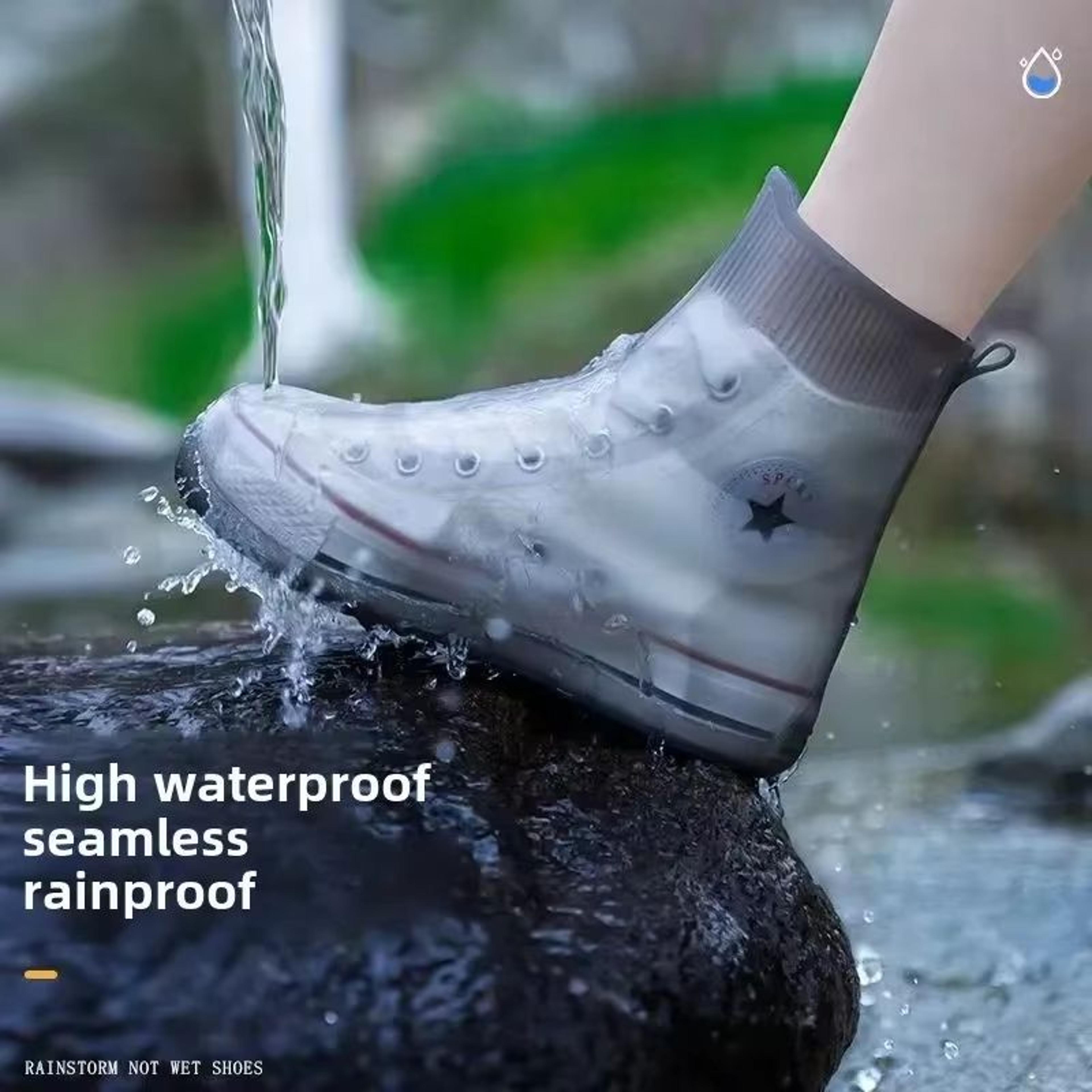 reusable silicone rain shoe covers – lightweight, thick wear-resistant overshoes for rain, travel & everyday use