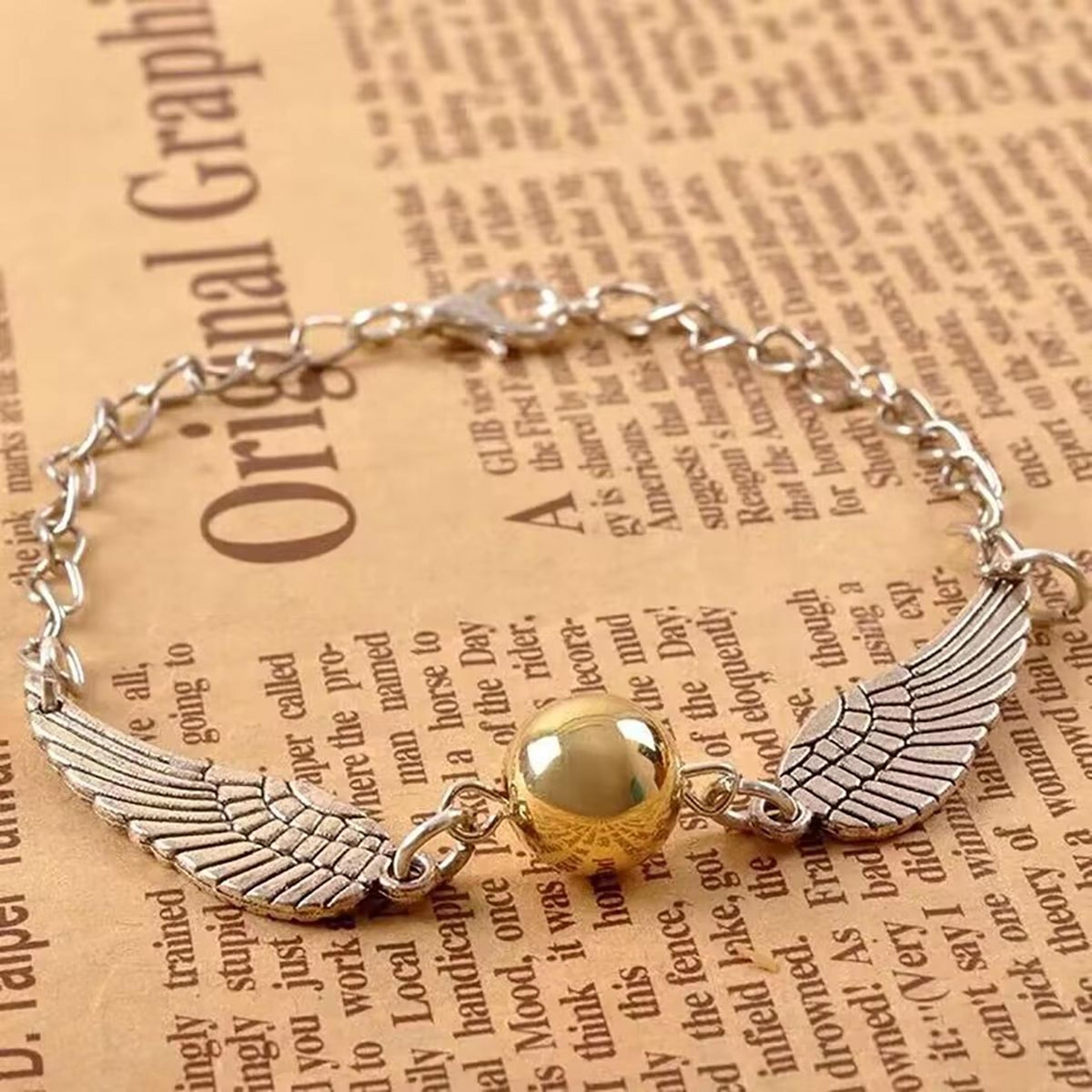 golden snitch multi wings owl bracelet potter inspired layer bracelet for wizard fans gifts
