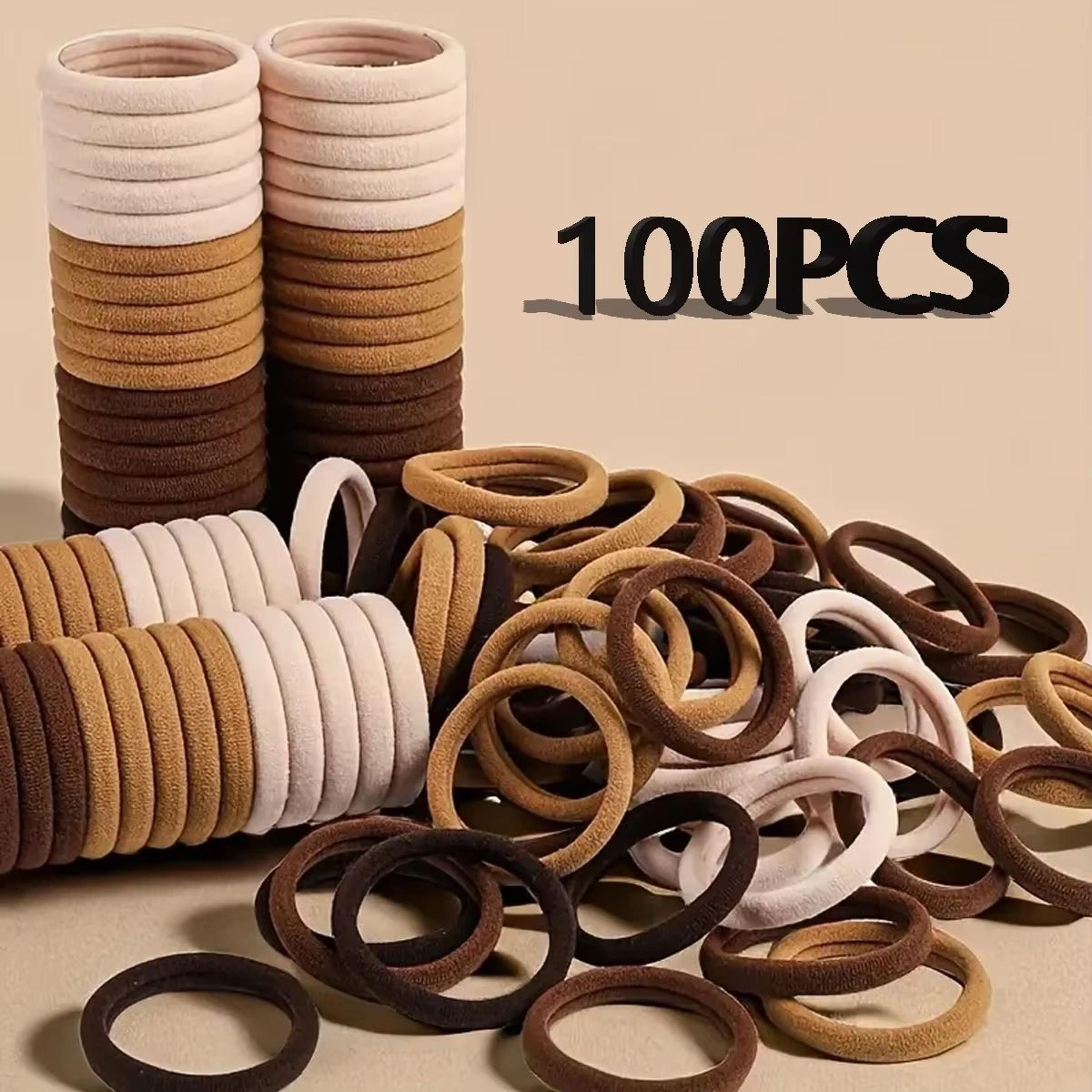 everyday essentials basic hair bands set – 30–200 pcs simple nylon hair ropes for women & girls