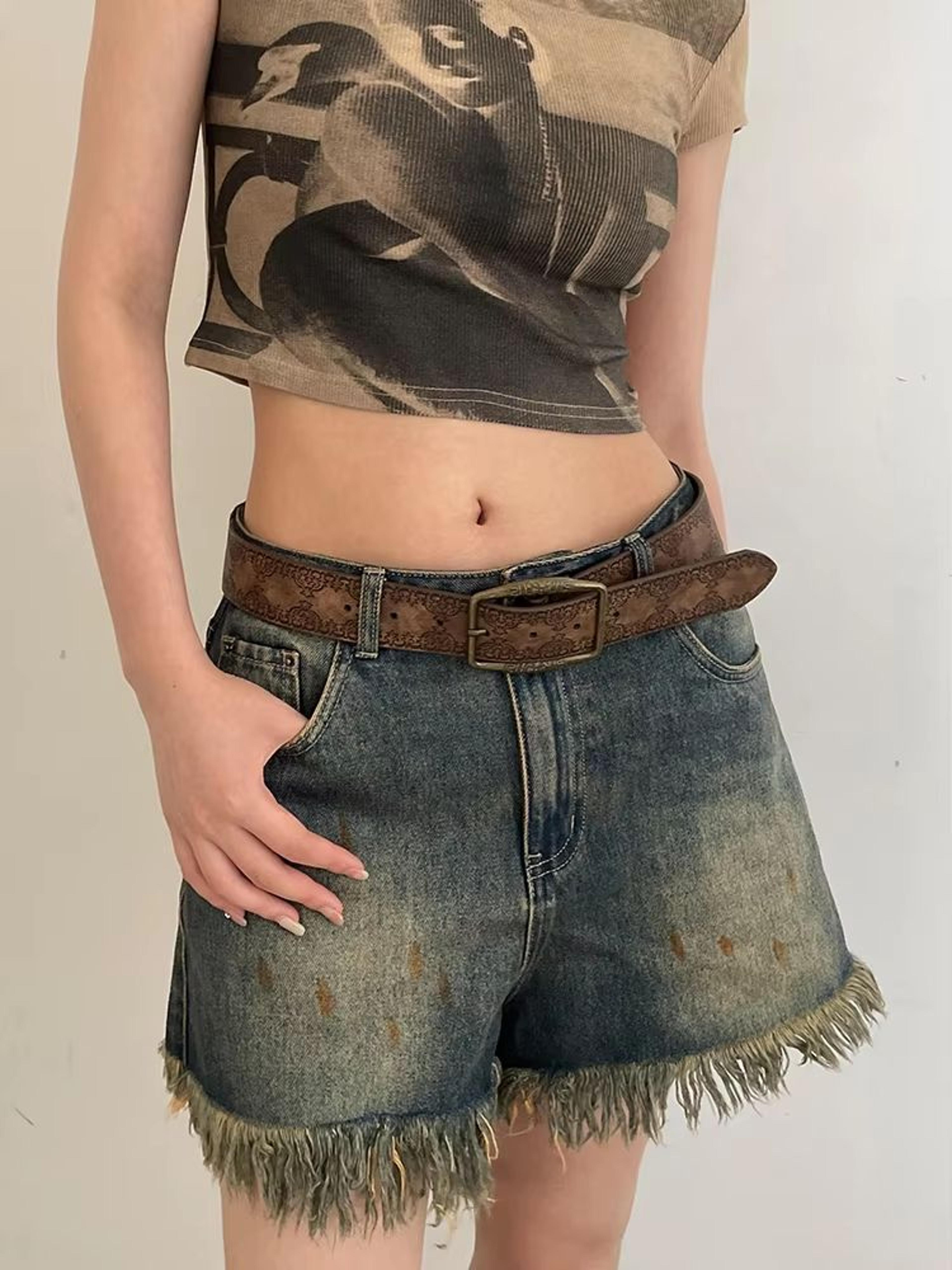 Aurora Muse Y2K Belt  Retro Brown Boho Waist Belt For Jeans  Dresses 1